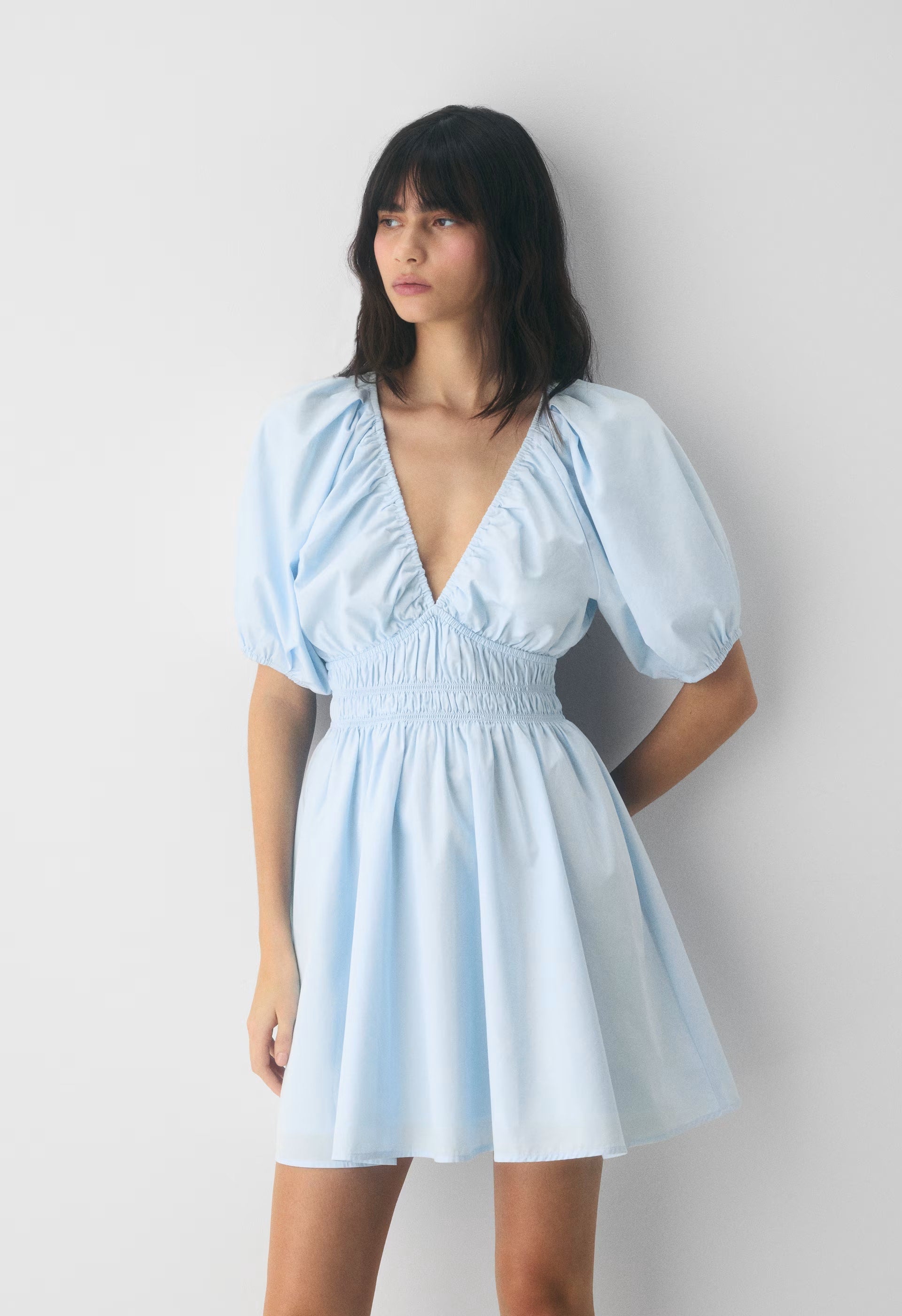 Mason Poplin Dress - BRIGHT WHITE