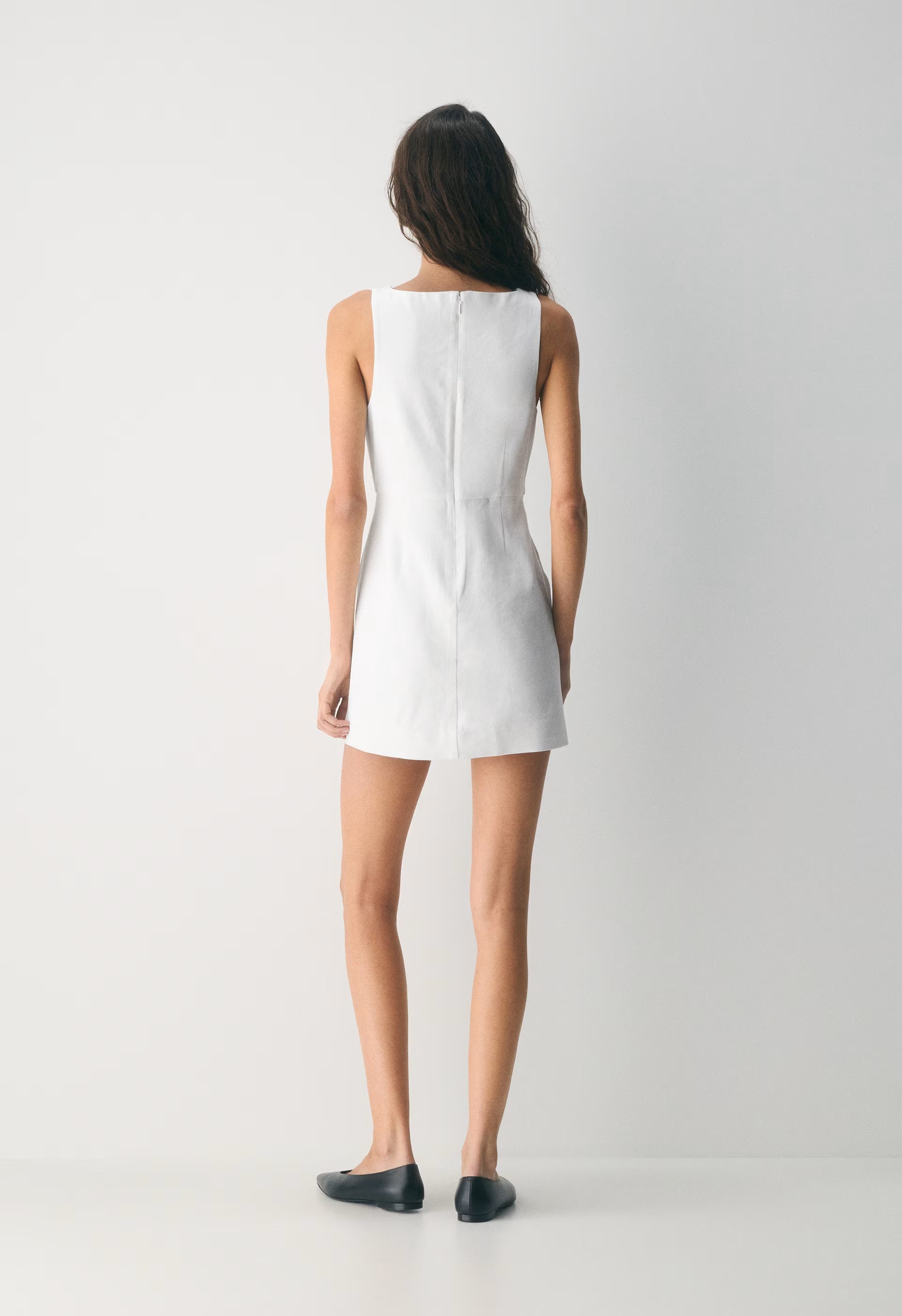 Bond Linen Dress - WHITE
