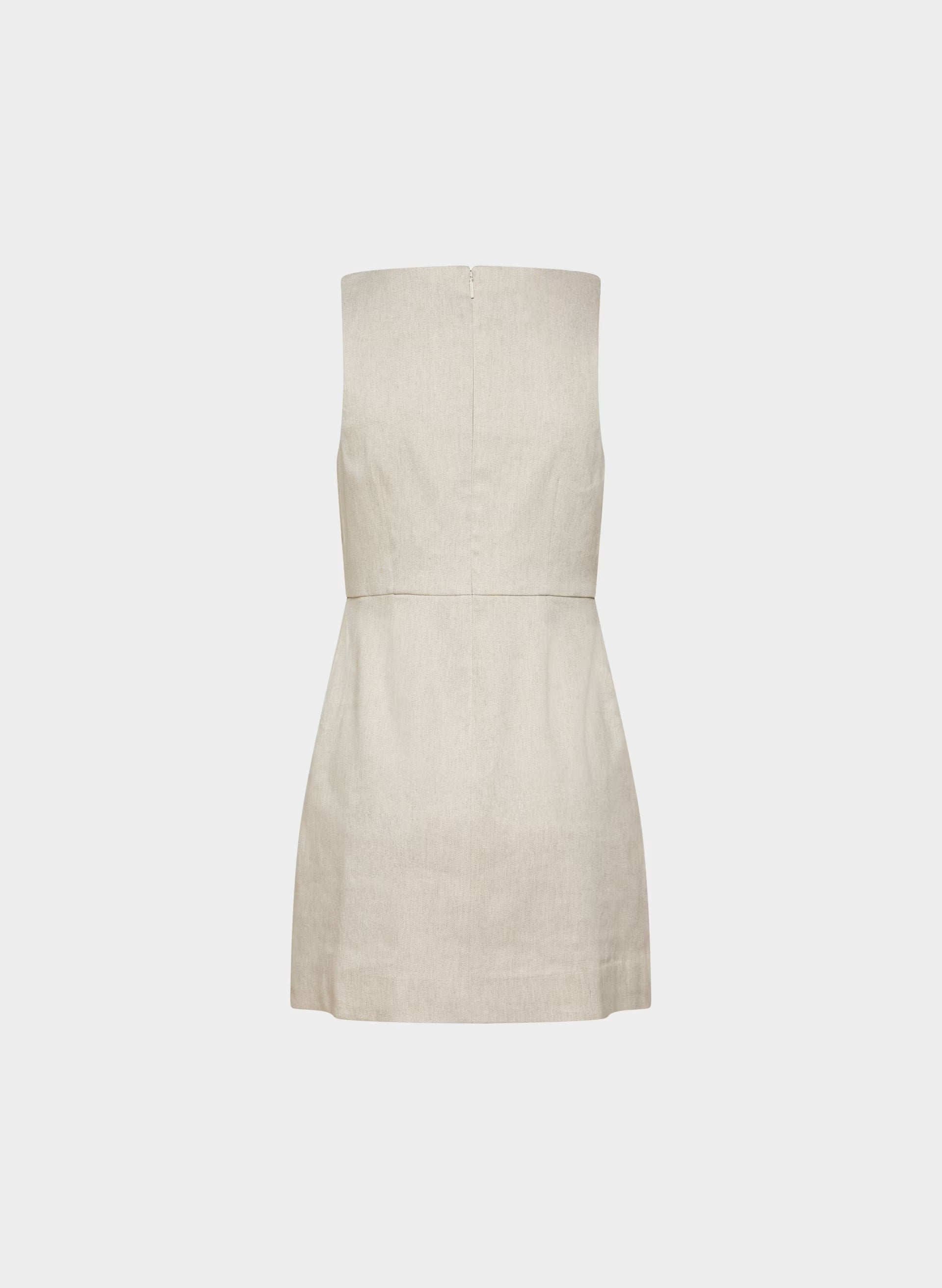 Bond Linen Dress - UNDYED DARK ECRU
