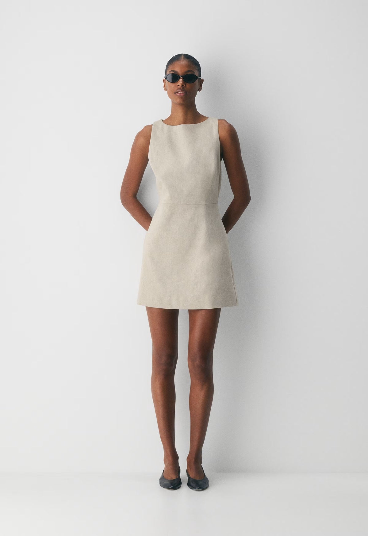 Bond Linen Dress - UNDYED DARK ECRU