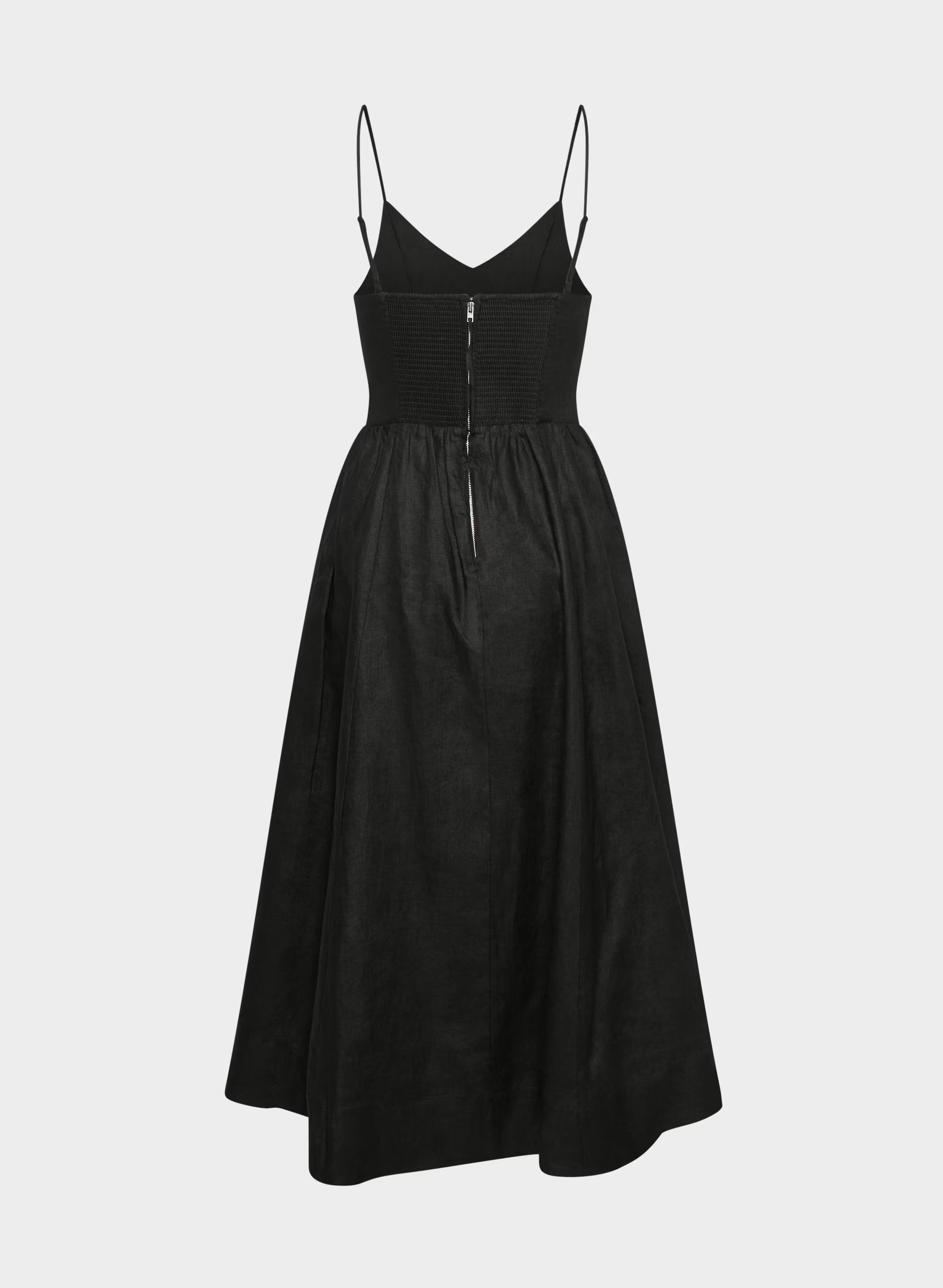 Technique Linen Dress - BLACK