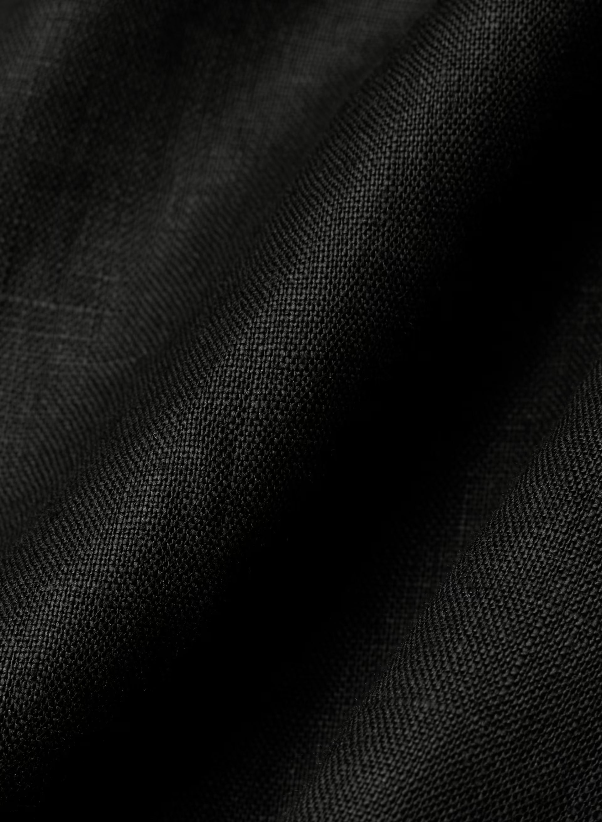 Technique Linen Dress - BLACK