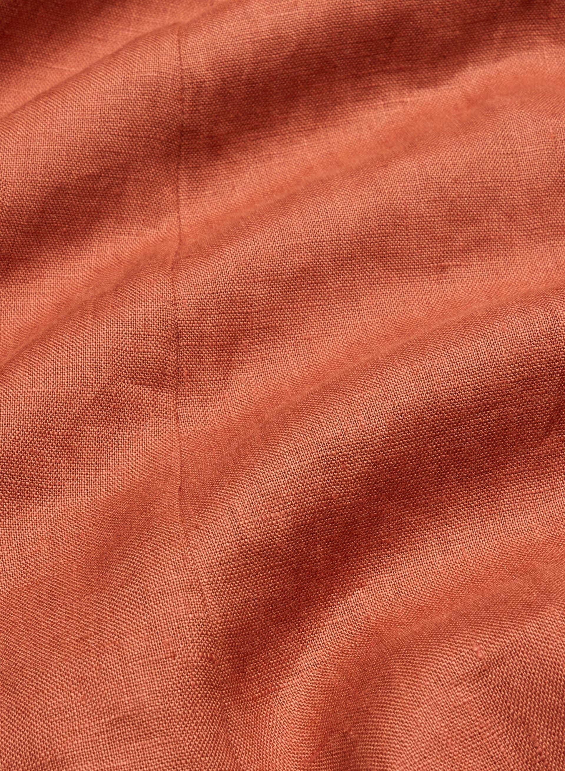 Technique Linen Dress - MARINER TERRACOTTA
