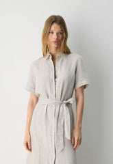 Eleta Linen Maxi Dress - UNDYED ECRU