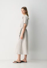 Eleta Linen Maxi Dress - UNDYED ECRU