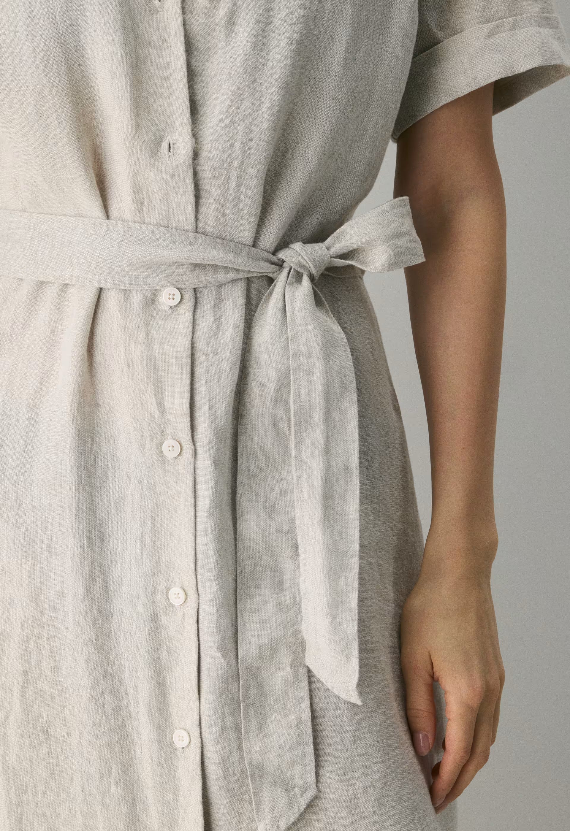 Eleta Linen Maxi Dress - WHITE/YELLOW