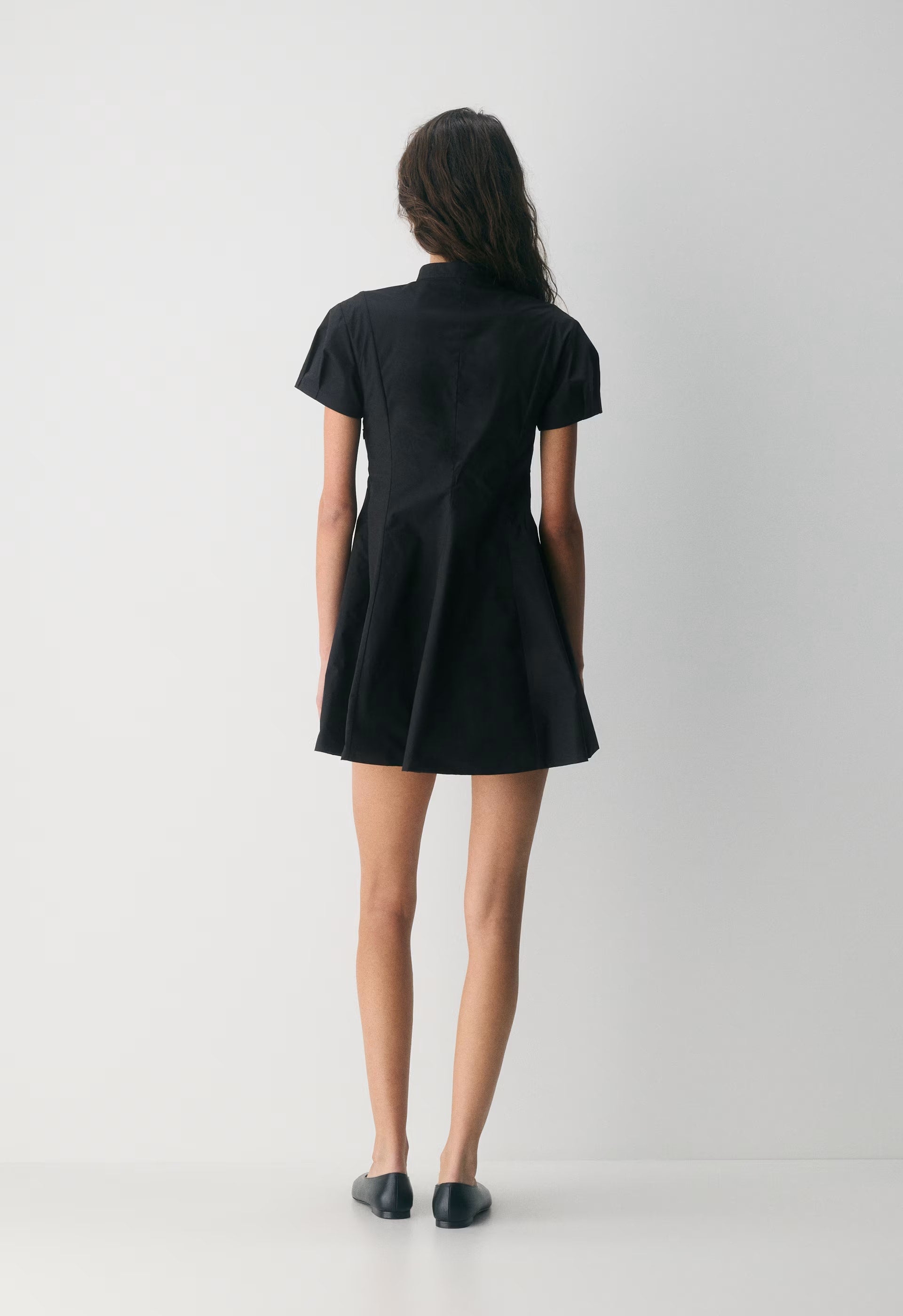 Intro Poplin Dress - BLACK