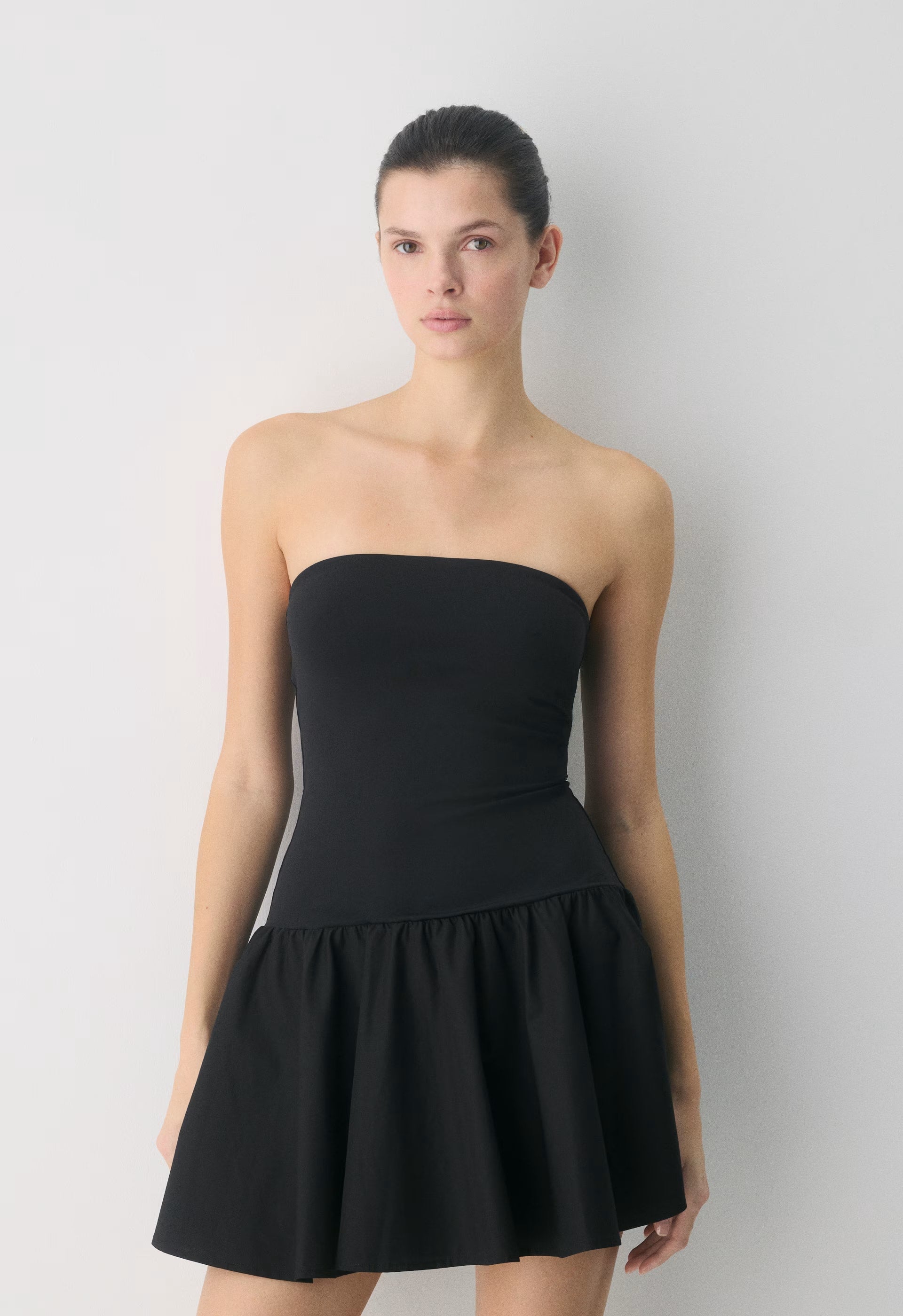 Private Poplin Dress - BLACK