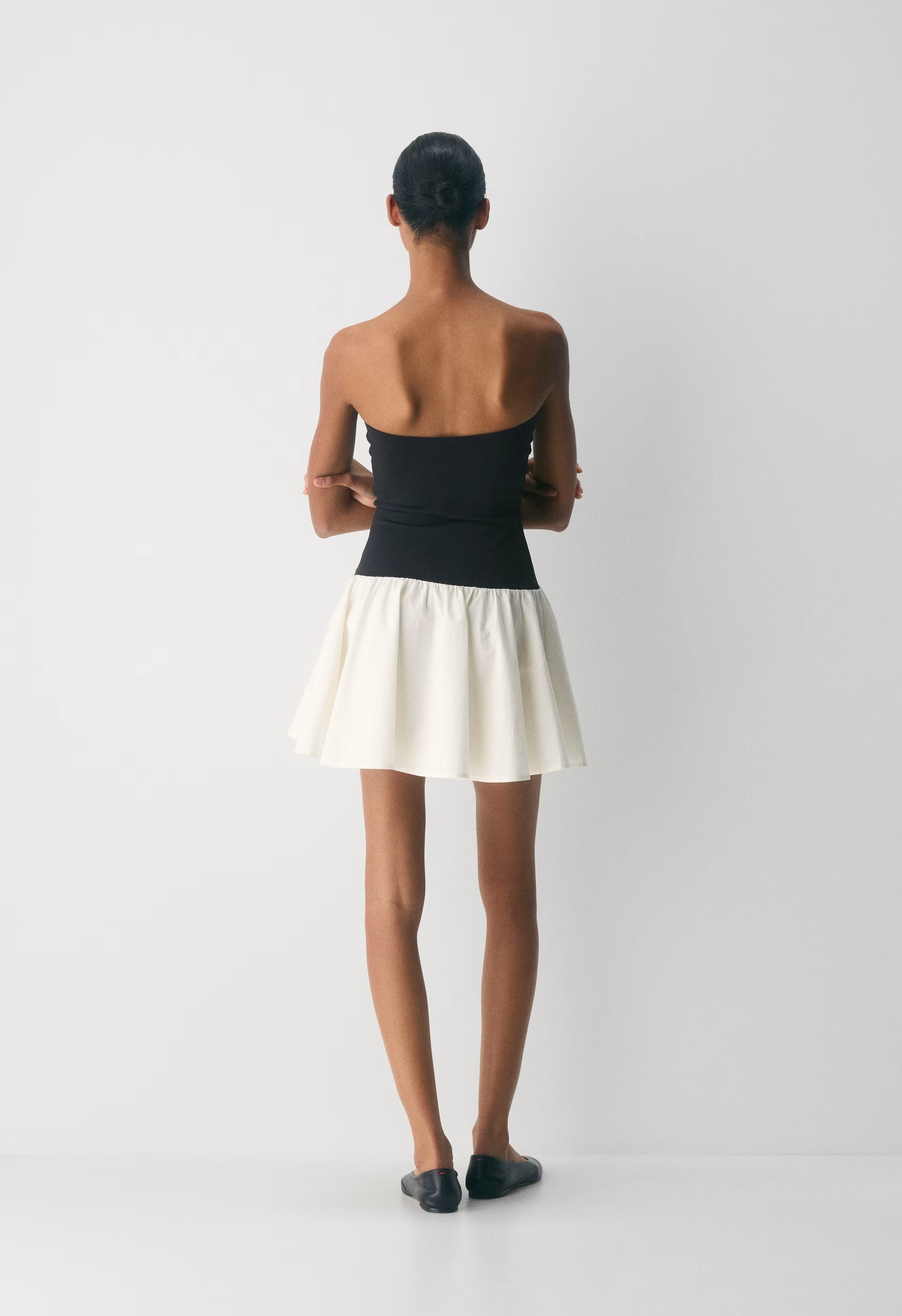Private Poplin Dress - LIGHT BIRCH/BLACK
