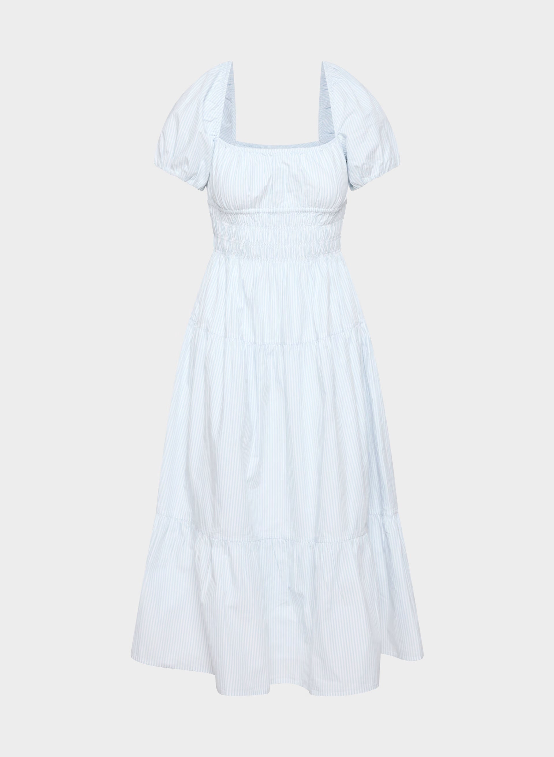 Allegoria Poplin Dress - CRMN STRP DEW BL/WHT