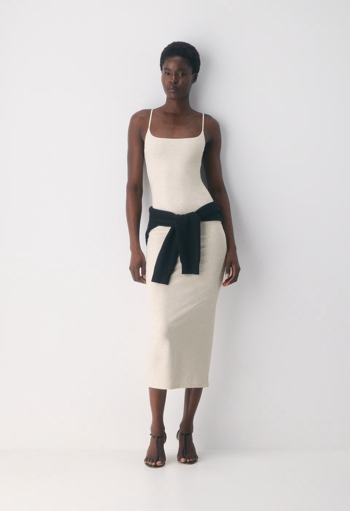 Casual Contour Summon Maxi Cami Dress - HEATHER LIGHT OATMEAL