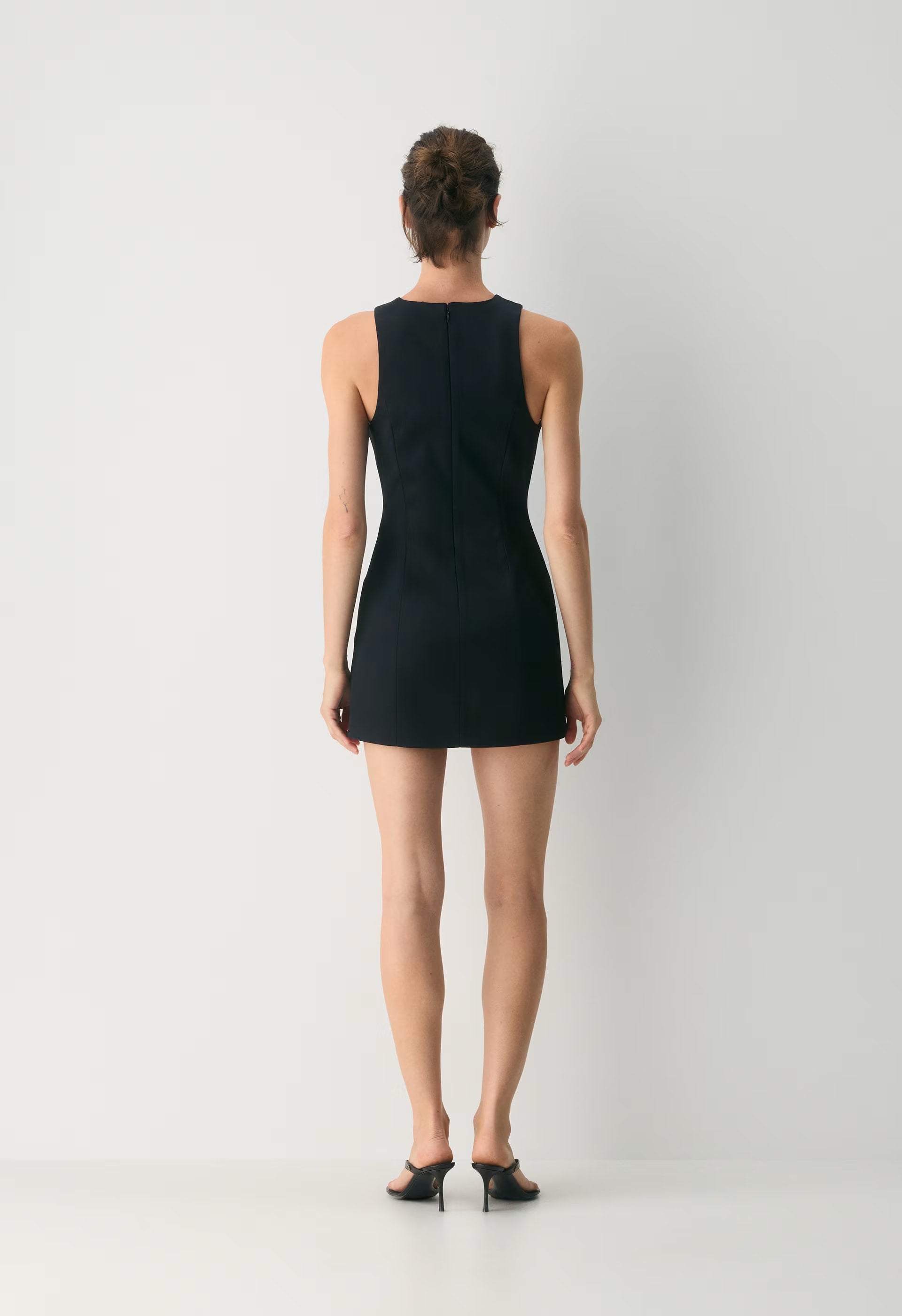 Charleston Satin Dress - BLACK