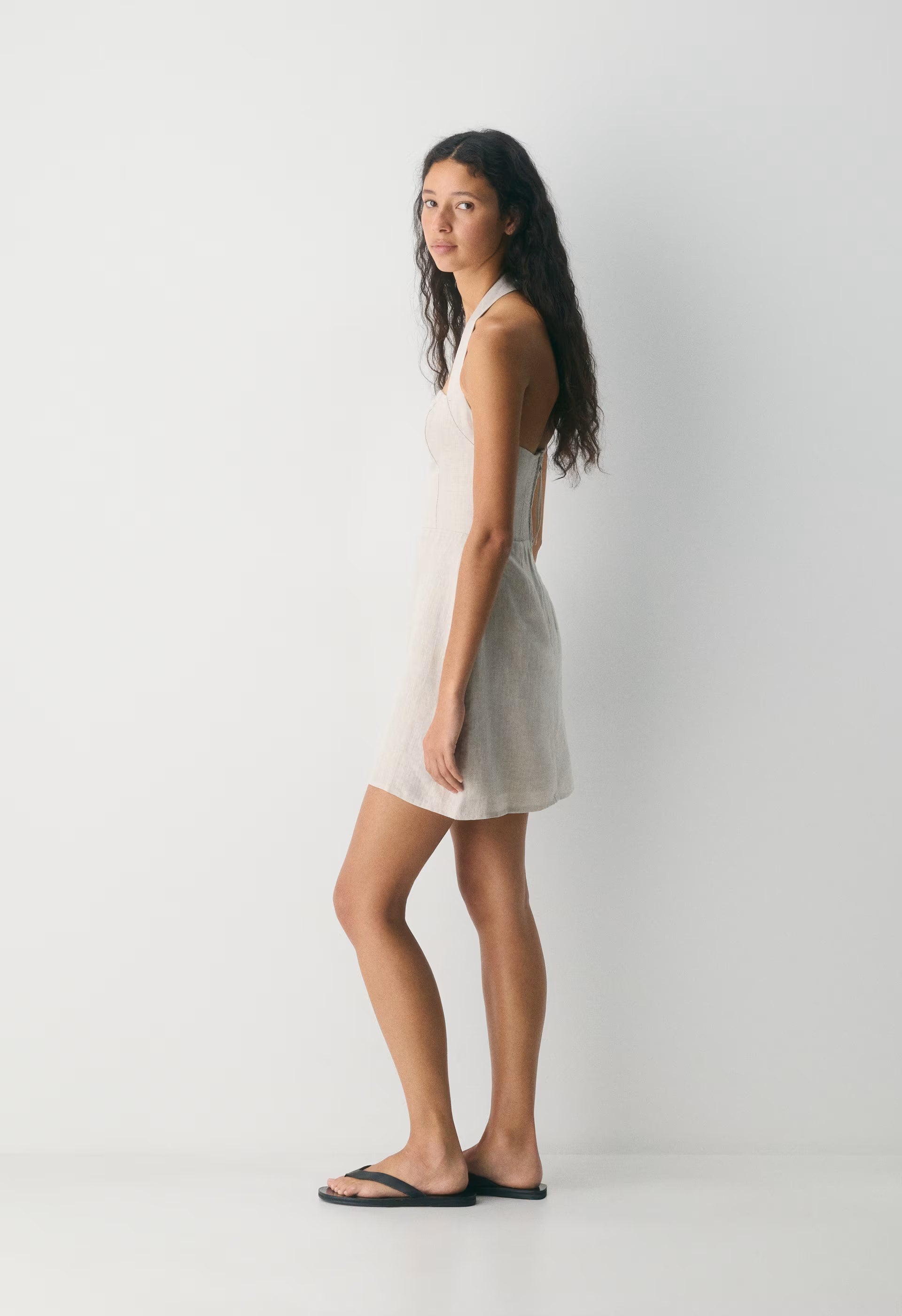 Whisper Linen Dress - BLACK