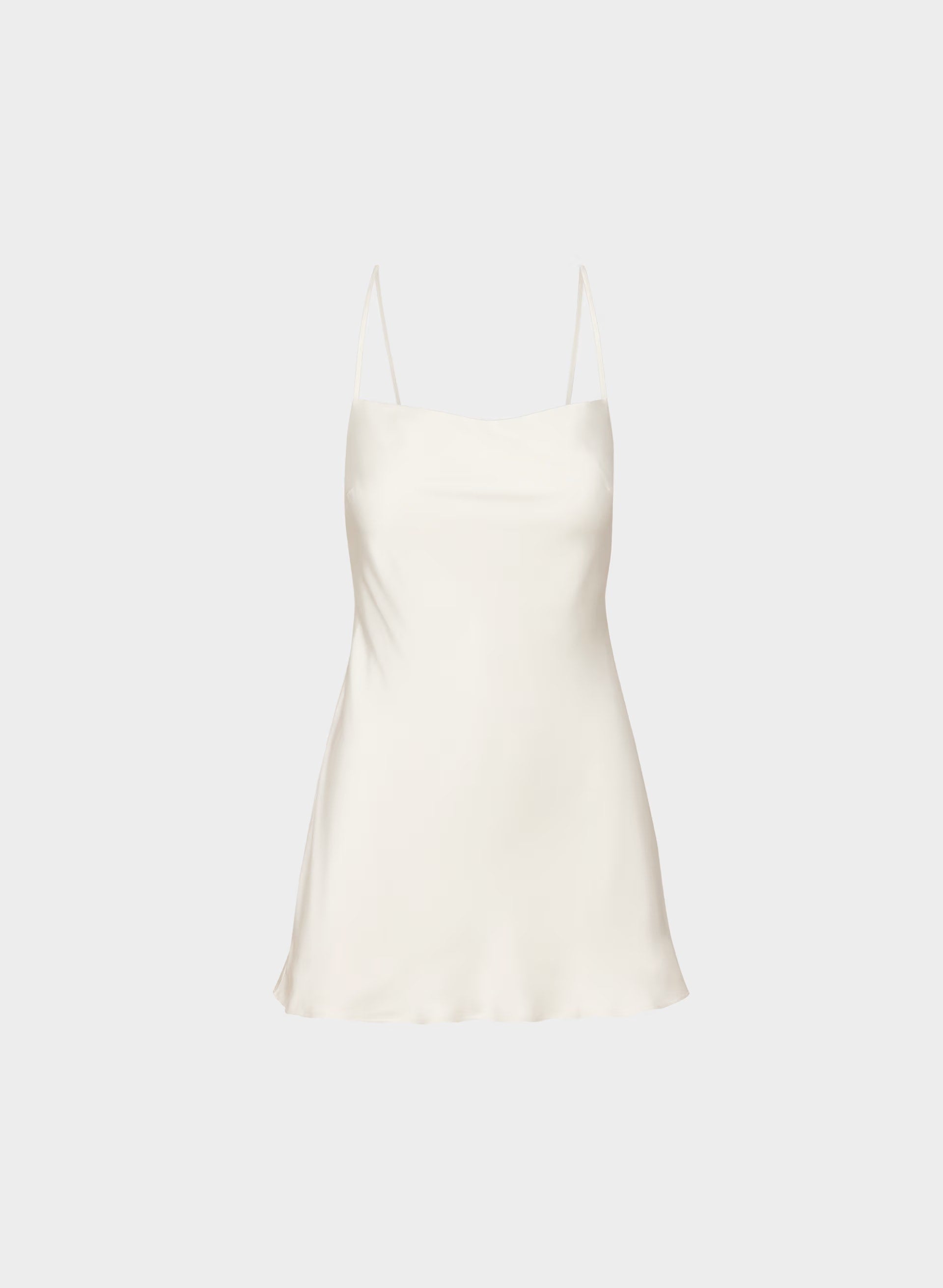 Confession Satin Dress - MATTE PEARL