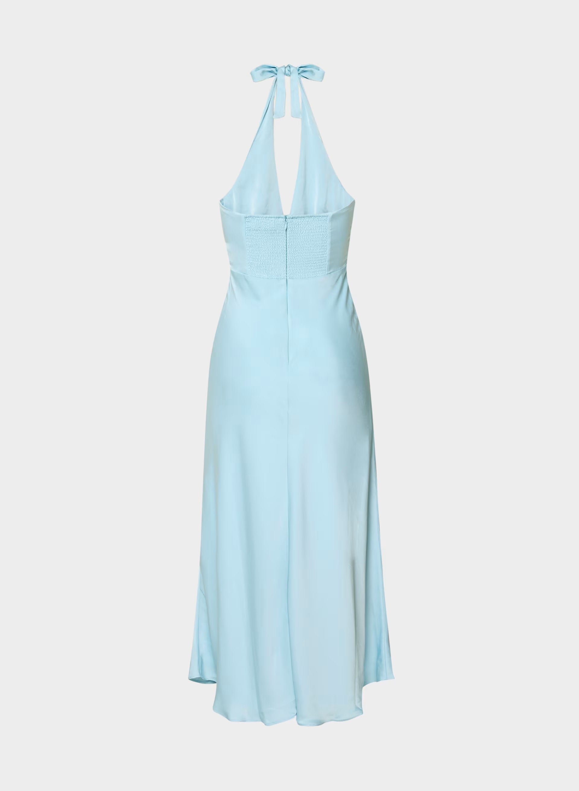 Nightscape Satin Halter Dress - PANORAMA BLUE