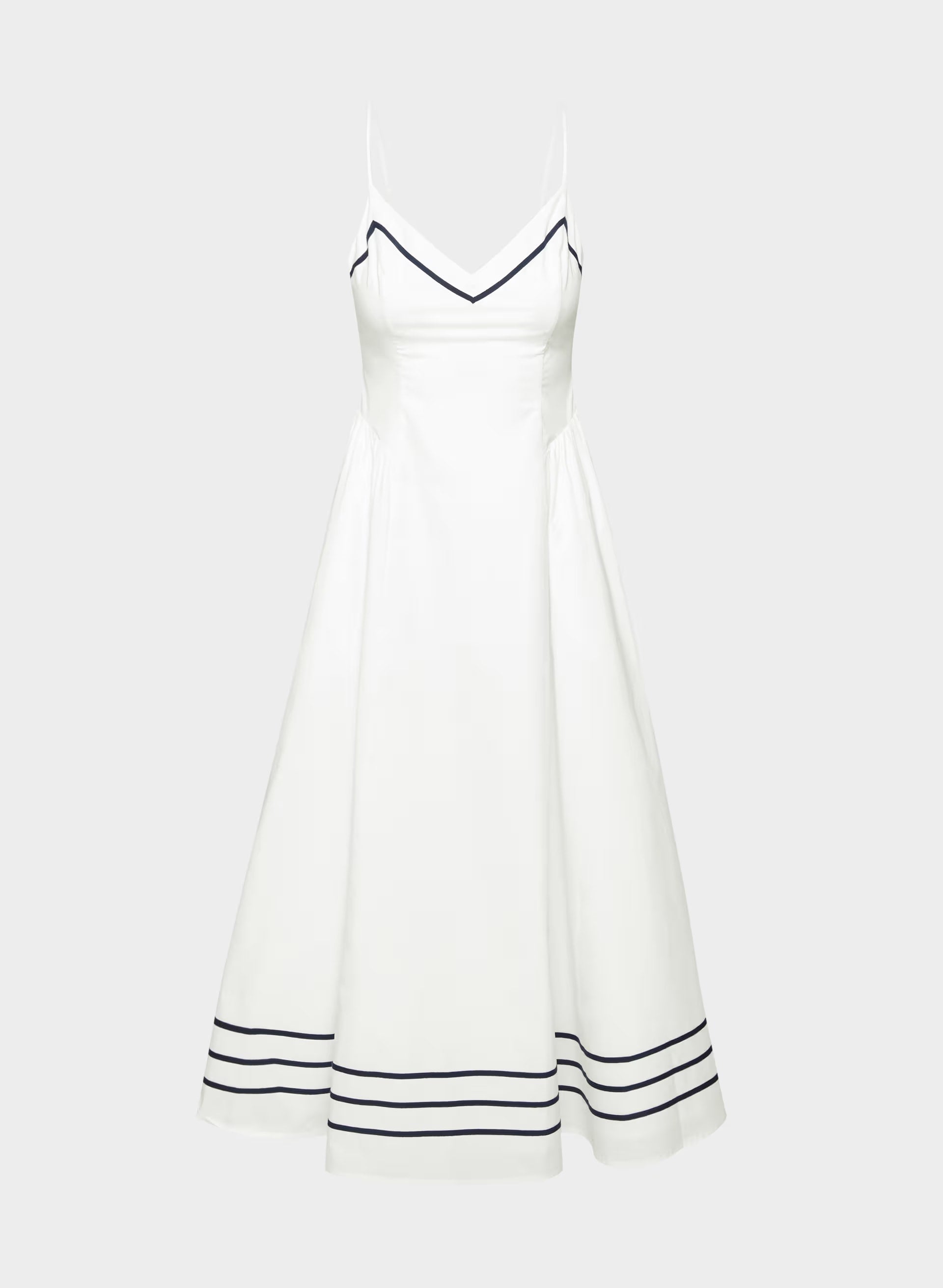 Technique Poplin Cami Dress - BRIGHT WHITE/ADMIRAL