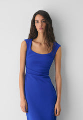FigureKnit™ Flatiron Dress - ABLAZE BLUE