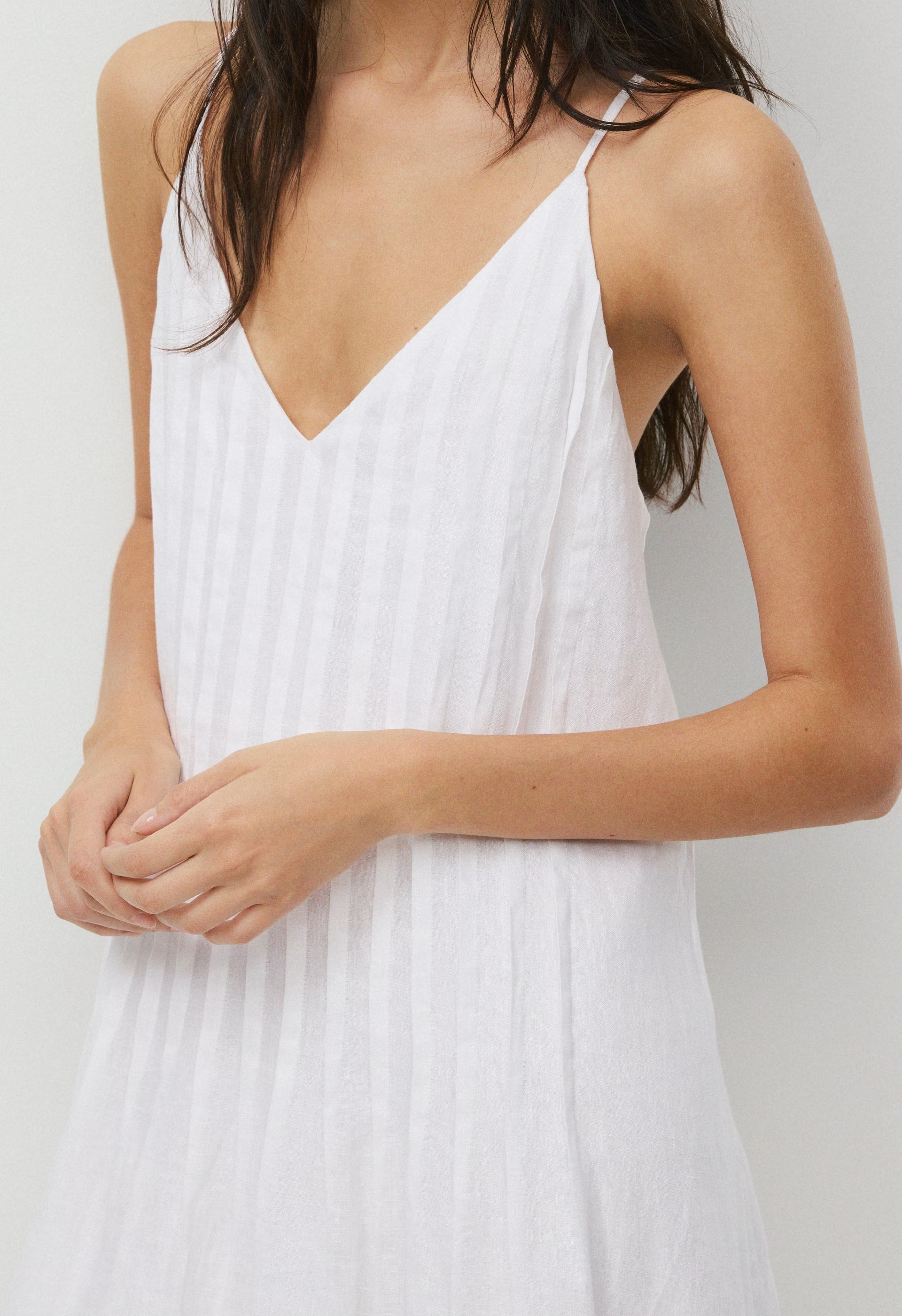 Casbah Linen Dress - WHITE