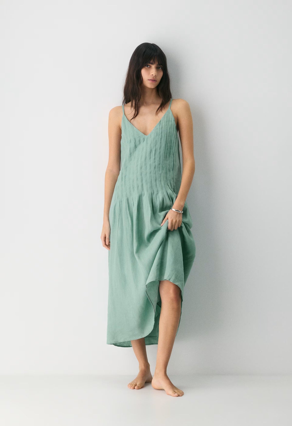 Casbah Linen Dress - GODDESS SAGE