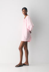 Casita Linen Dress - VILLA PINK