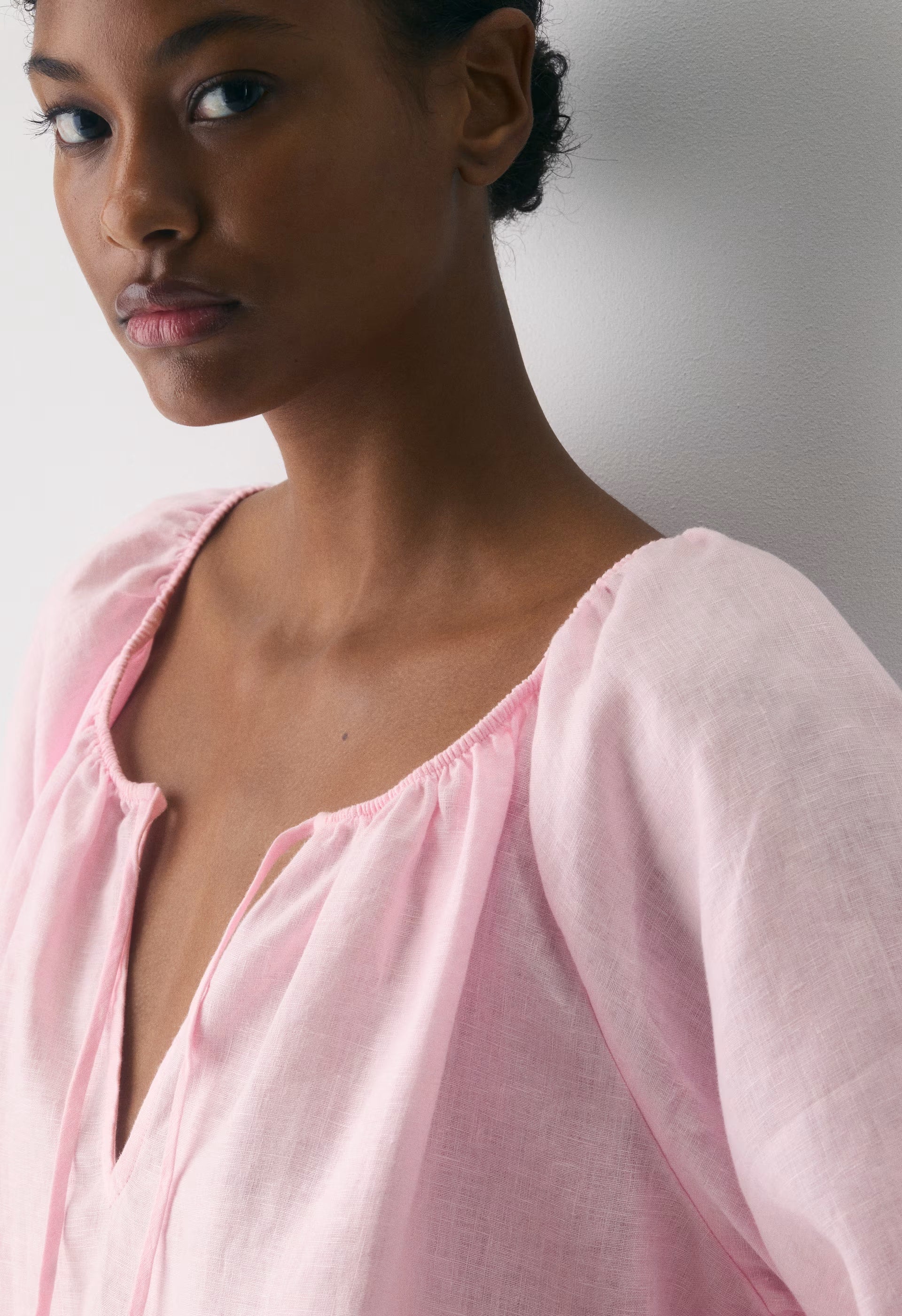 Casita Linen Dress - VILLA PINK