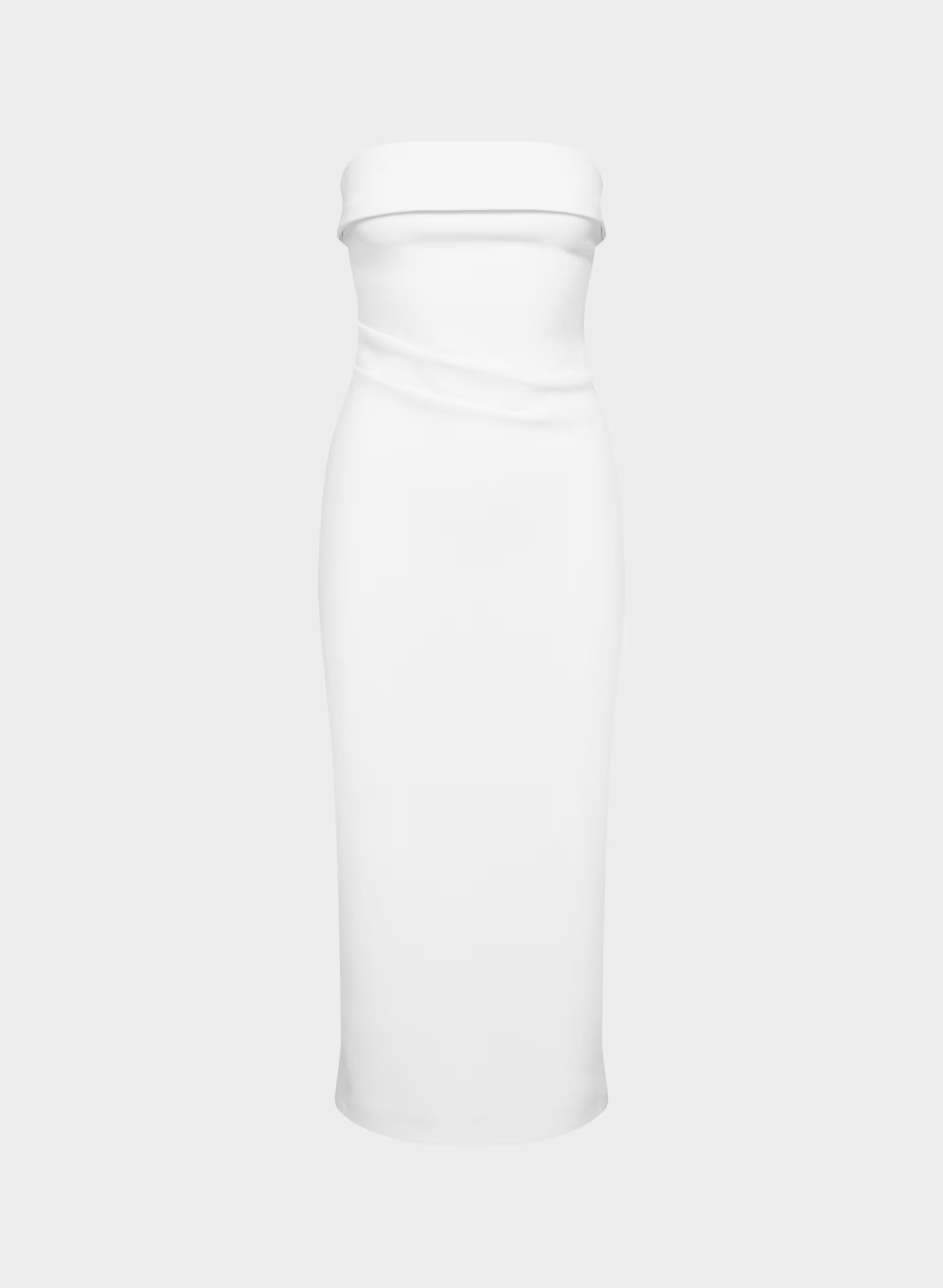 FigureKnit™ Eyecatcher Dress - BRIGHT WHITE