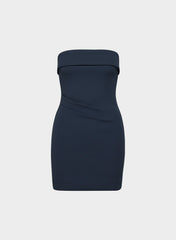 FigureKnit™ Eyecatcher Mini Dress - INDIGO INK