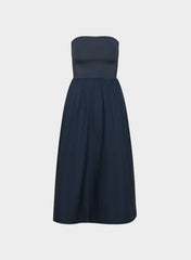 Fluid Poplin Dress - ADMIRAL