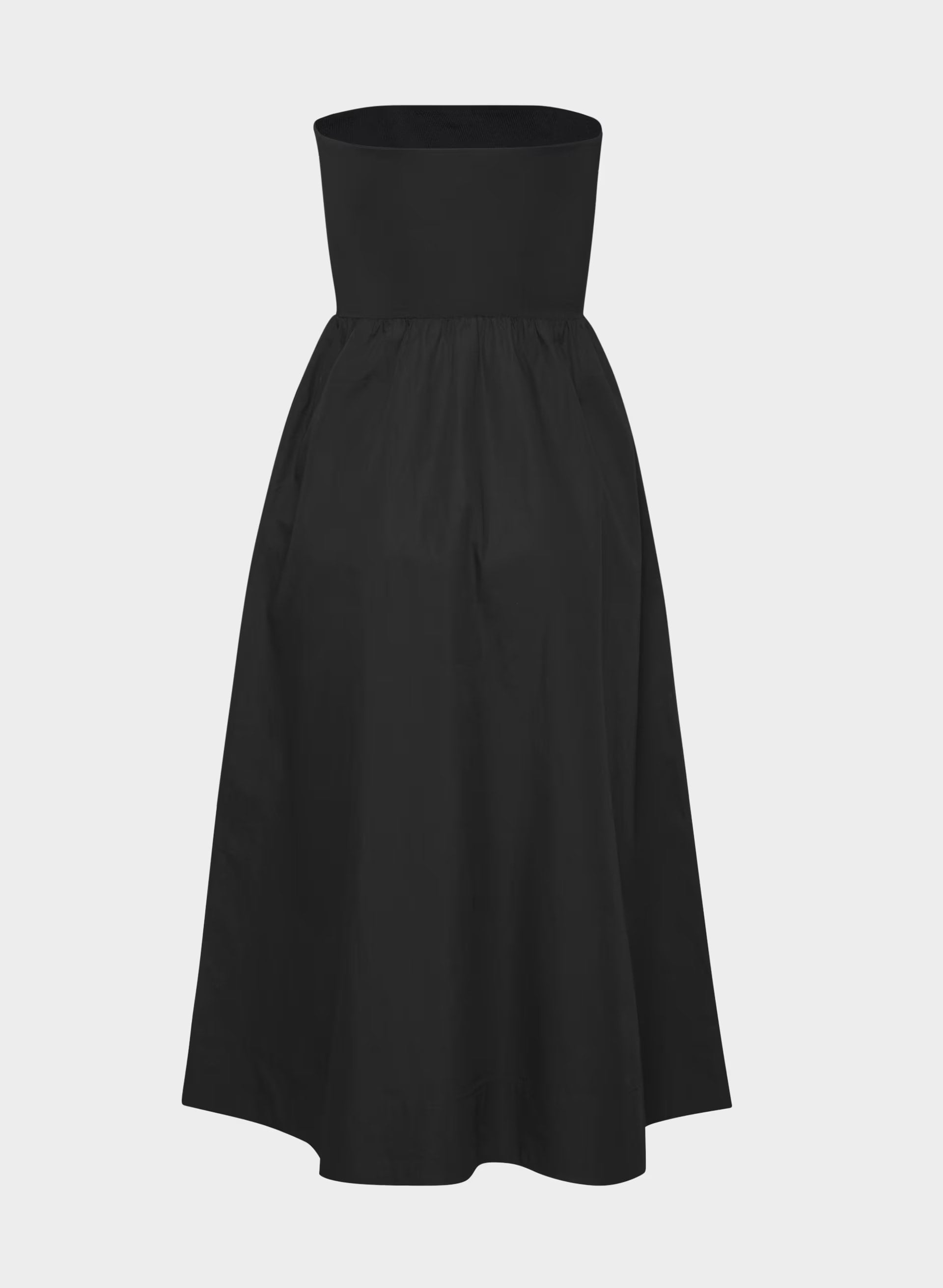 Fluid Poplin Dress - BLACK