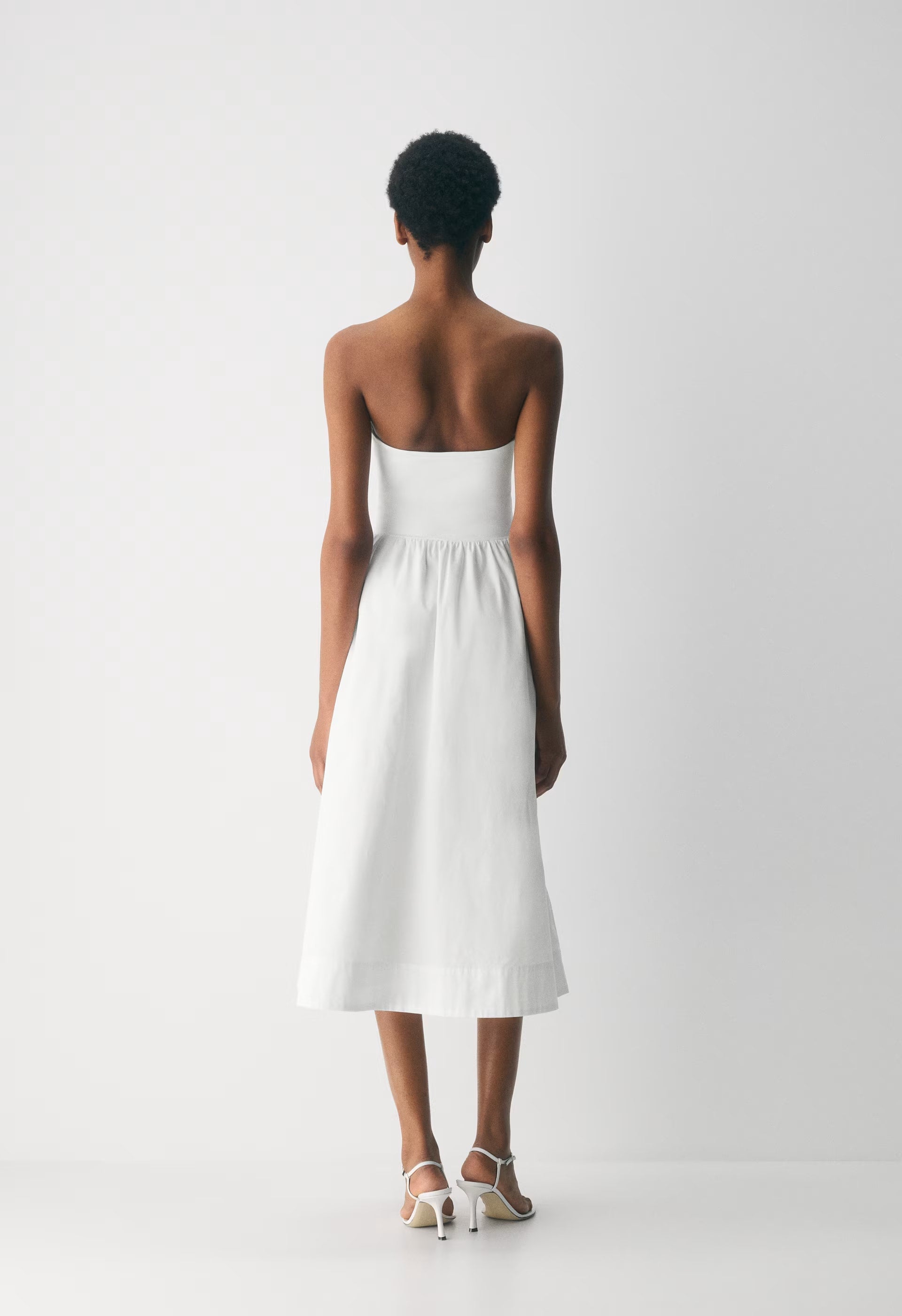 Fluid Poplin Dress - BRIGHT WHITE