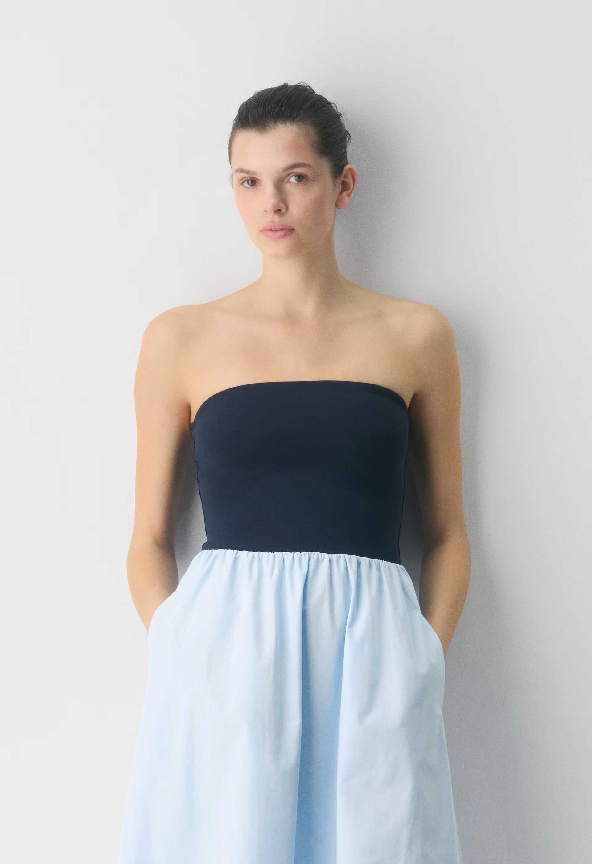 Fluid Poplin Dress - VILLA BLUE/ADMIRAL