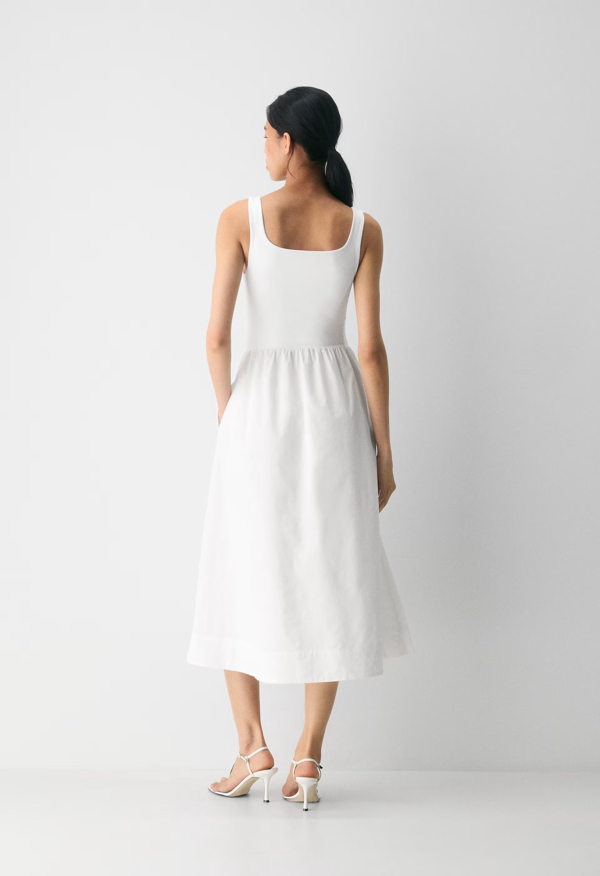 Revive Poplin Dress - BRIGHT WHITE