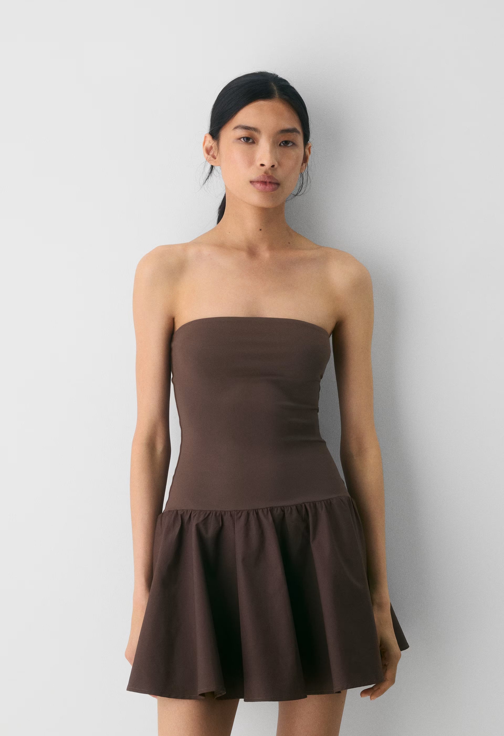 Private Poplin Dress - RICH MOCHA BROWN
