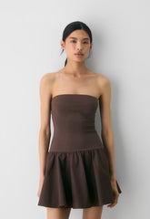 Private Poplin Dress - RICH MOCHA BROWN