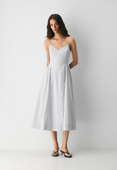 Technique Poplin Cami Dress - CRMN STRP WT/VNTG NVY