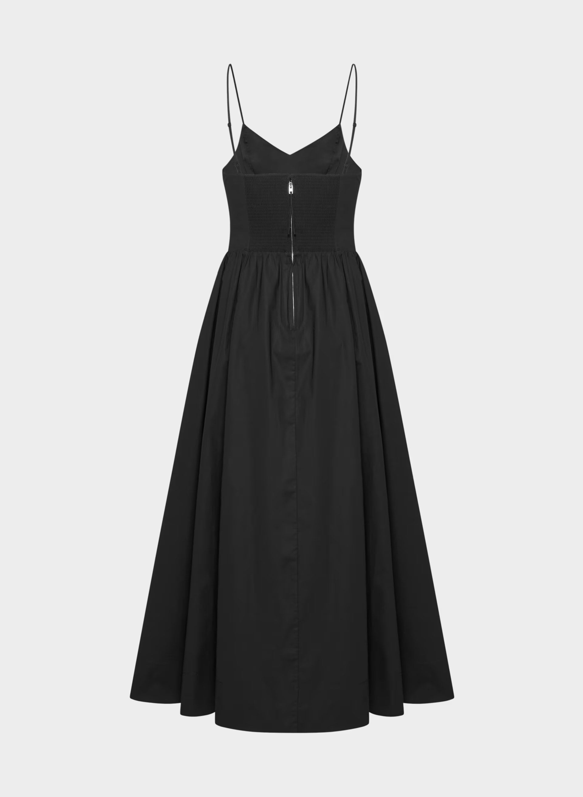 Technique Poplin Cami Dress - BLACK