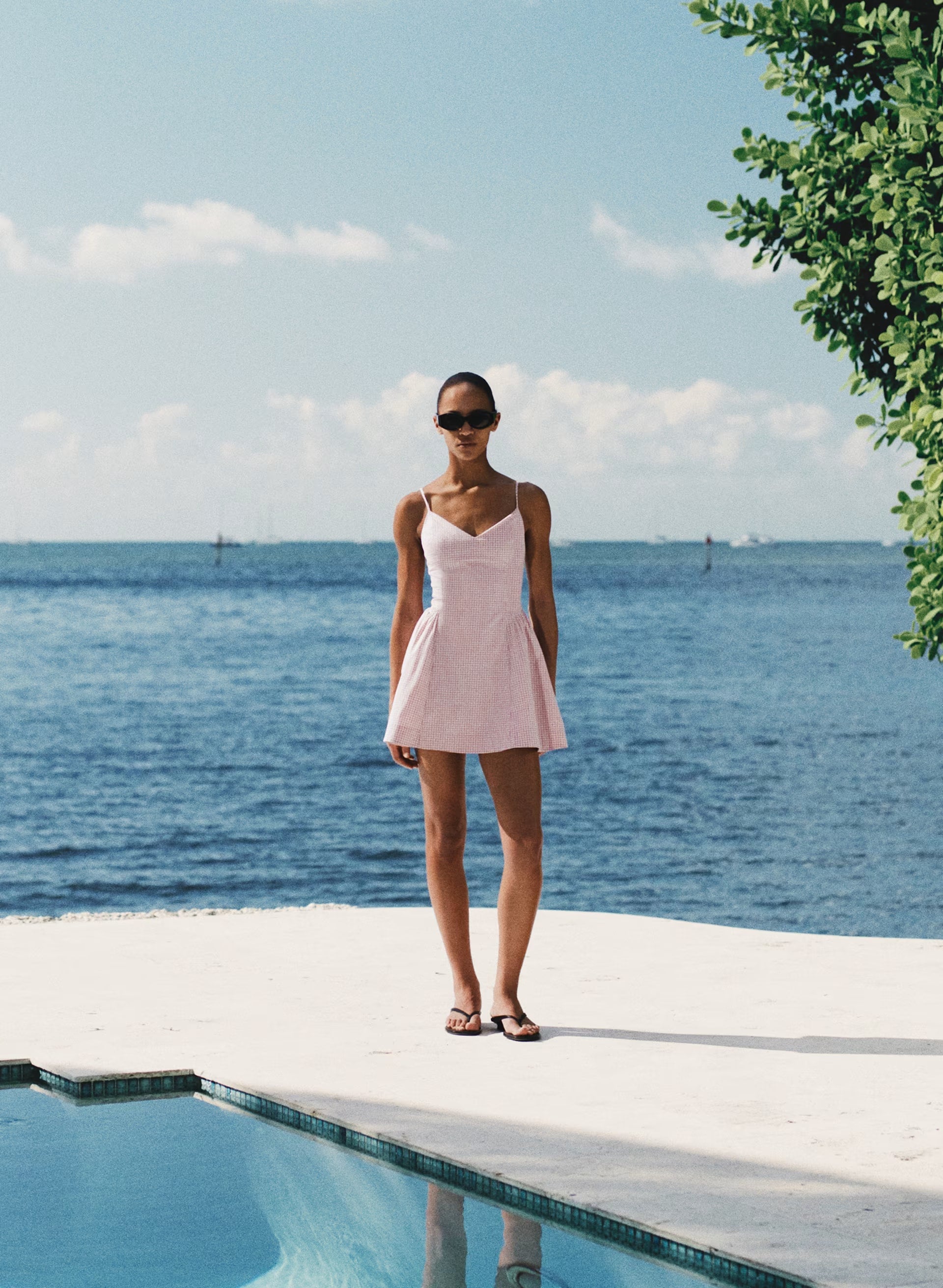 Technique Poplin Mini Cami Dress - SRPN CK LT BR/SWT P PL