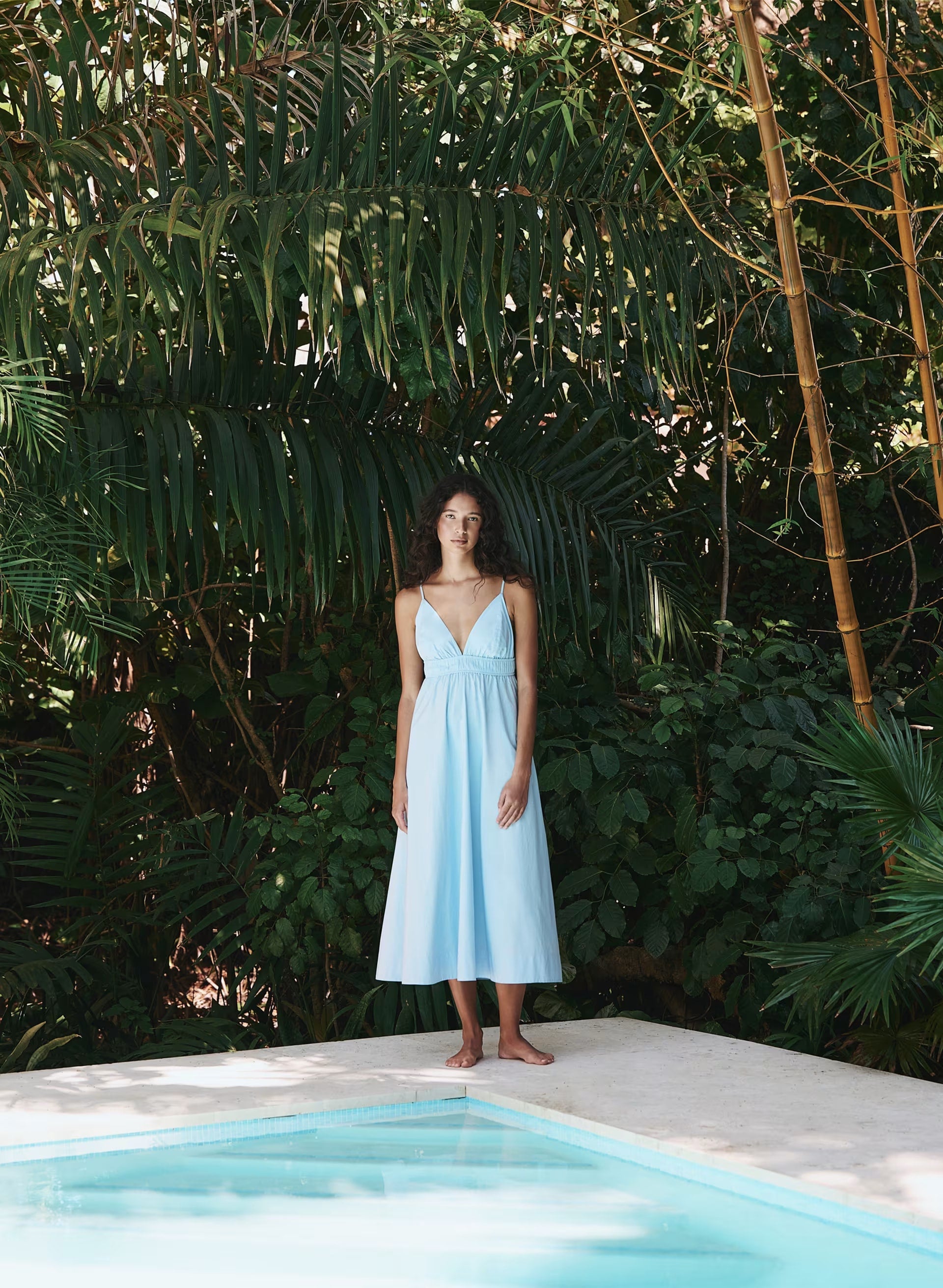 Encourage Poplin Cami Dress - VILLA BLUE