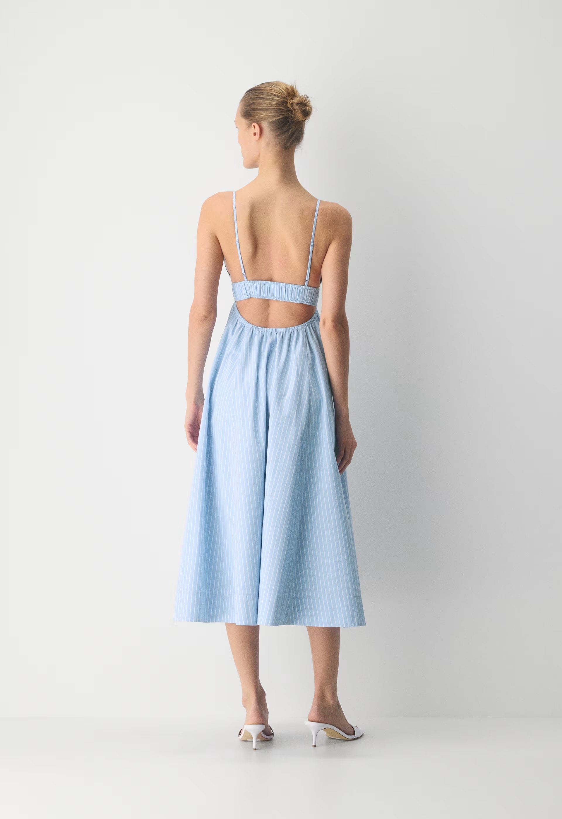 Encourage Poplin Cami Dress - MTCHLL STRP CF B/B WH