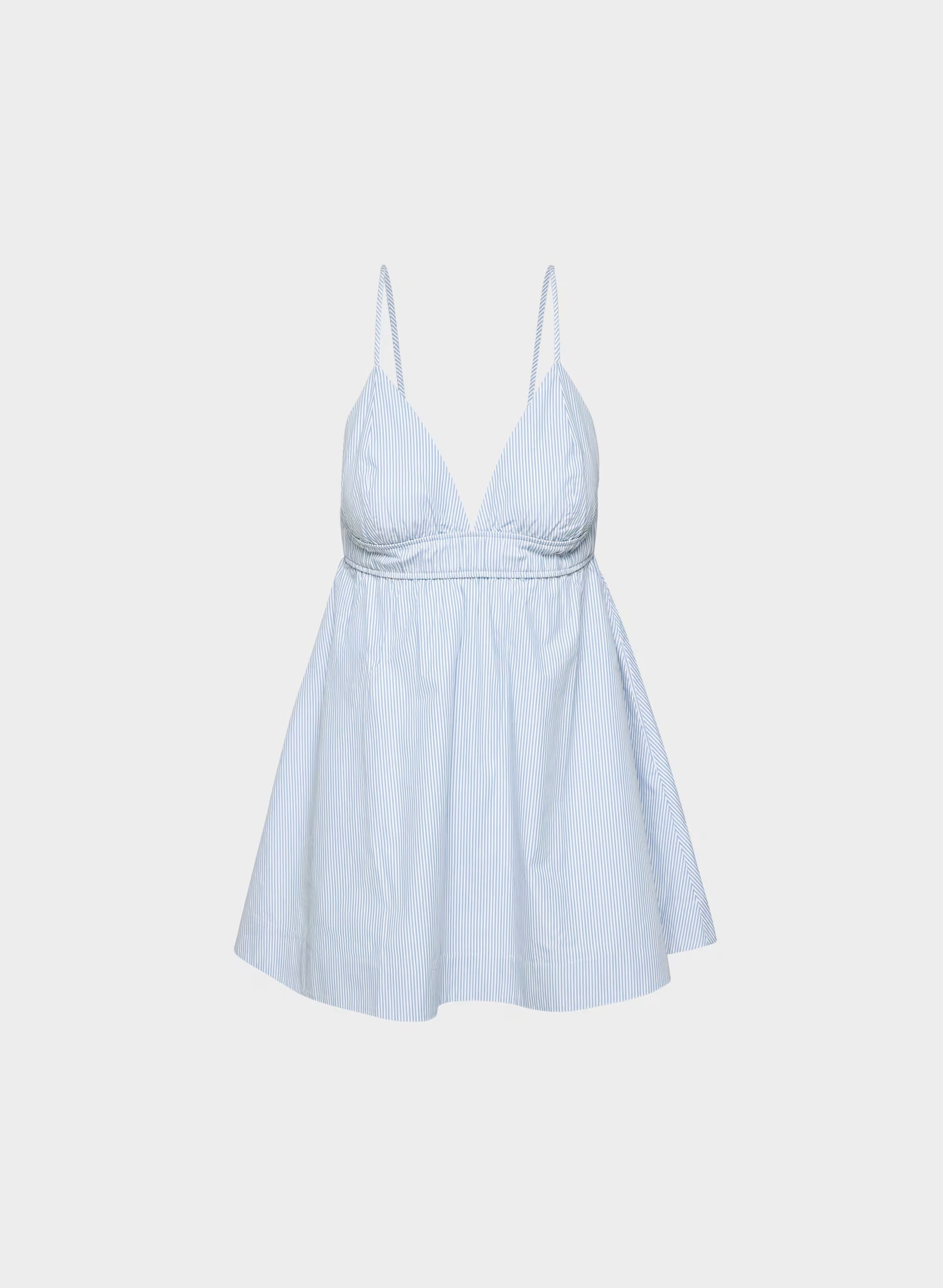 Encourage Poplin Mini Cami Dress - LEIGHTON PWNKL BL/WT