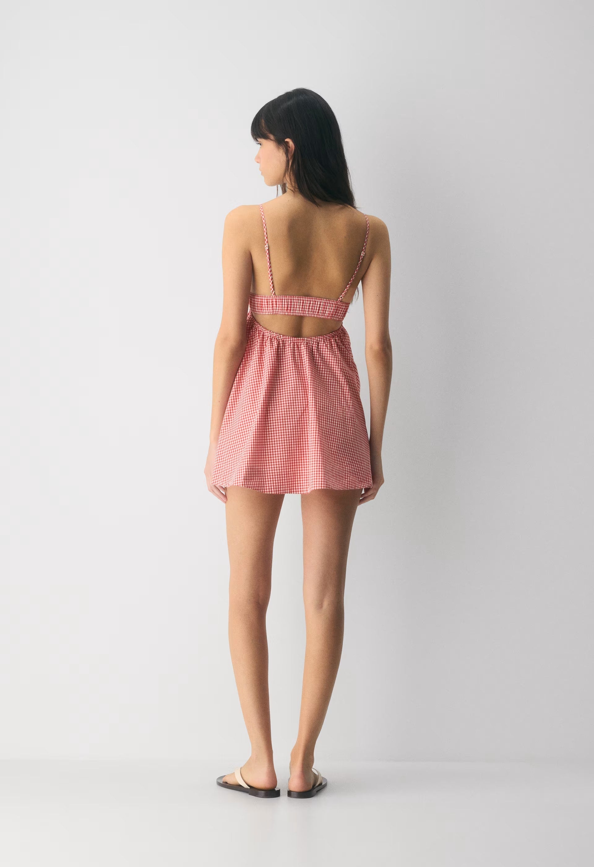 Encourage Poplin Mini Cami Dress - SRPN CK LT BRH/SGLD RD