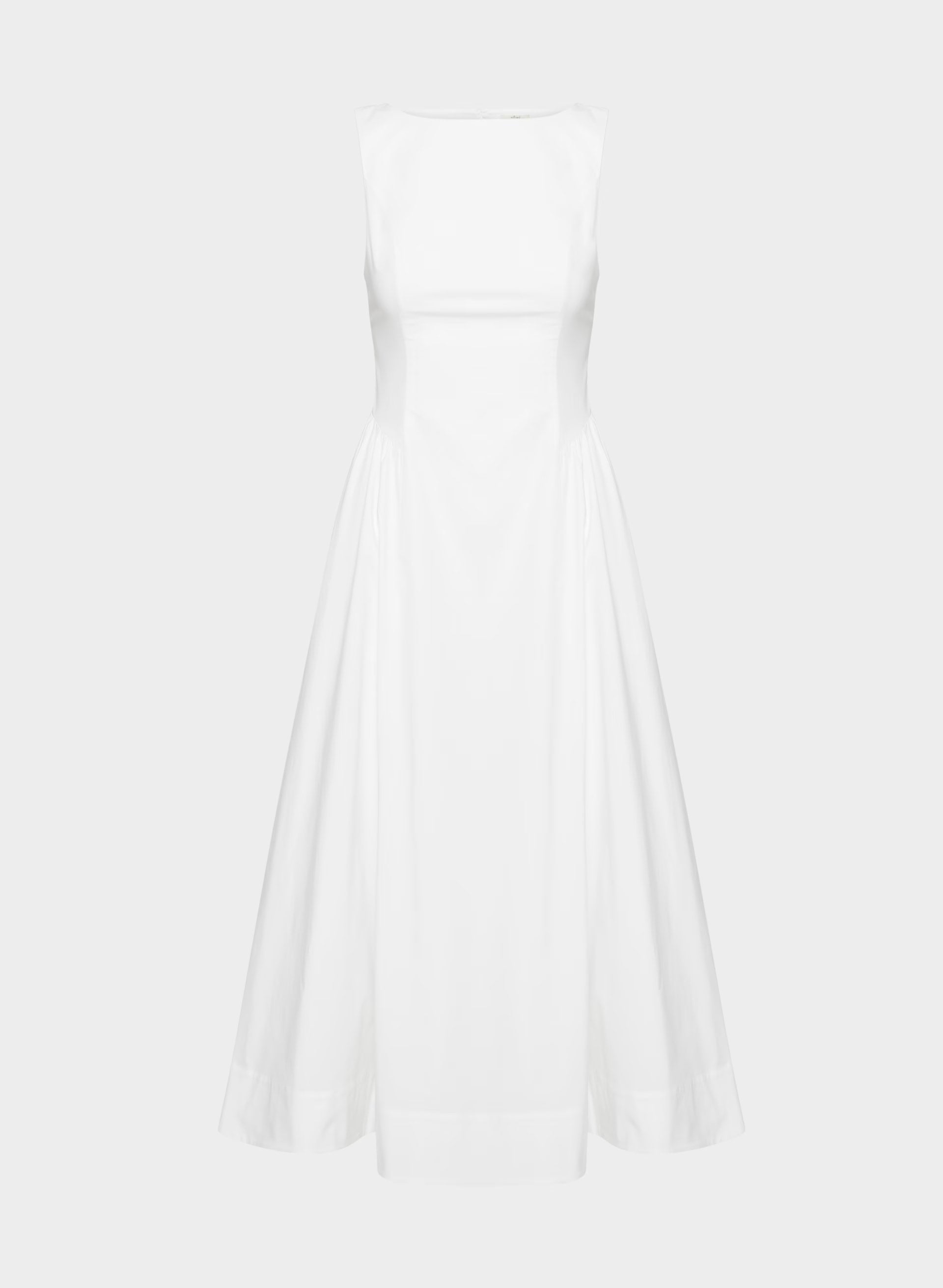 Tina Poplin Dress - BRIGHT WHITE