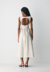 Tina Poplin Dress - METROPOLIS BEIGE