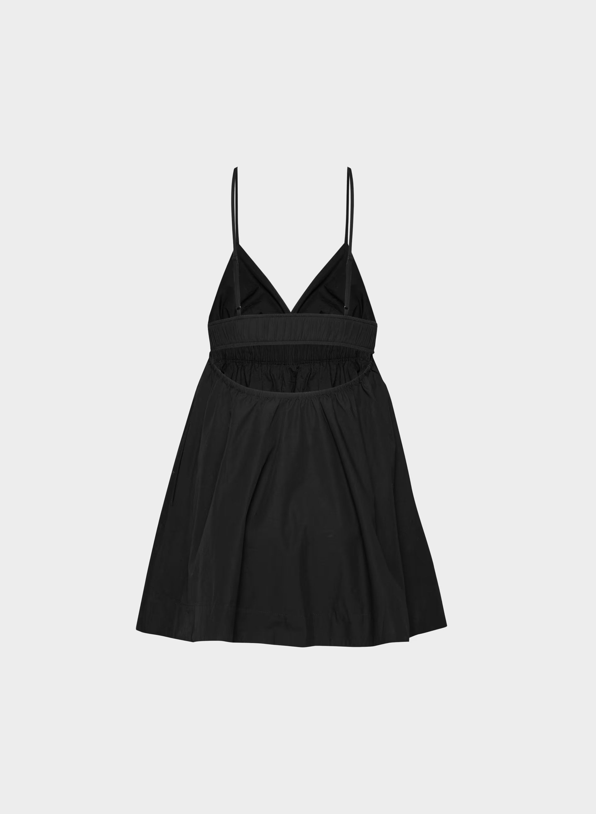 Encourage Poplin Mini Cami Dress - BLACK
