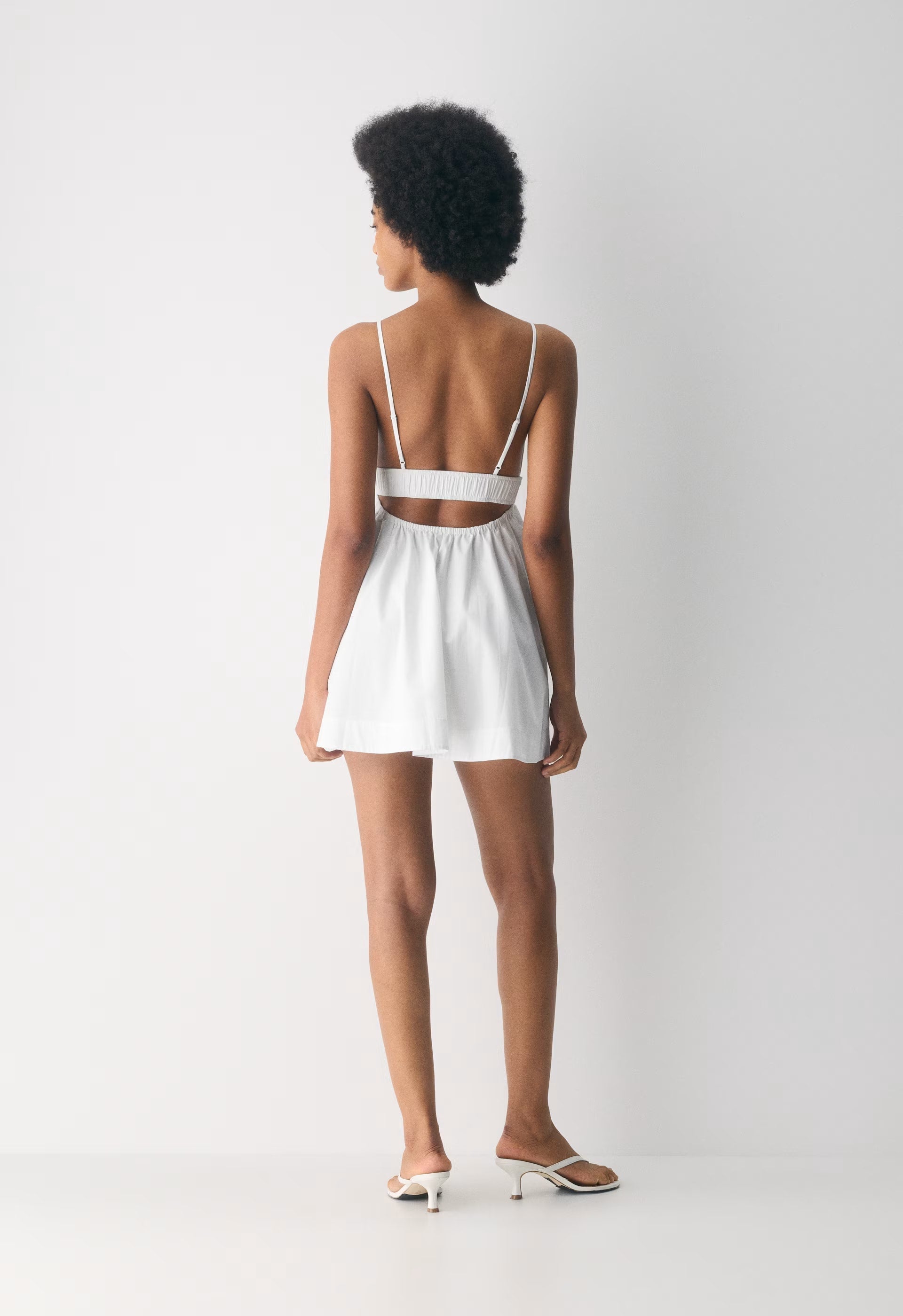 Encourage Poplin Mini Cami Dress - BRIGHT WHITE