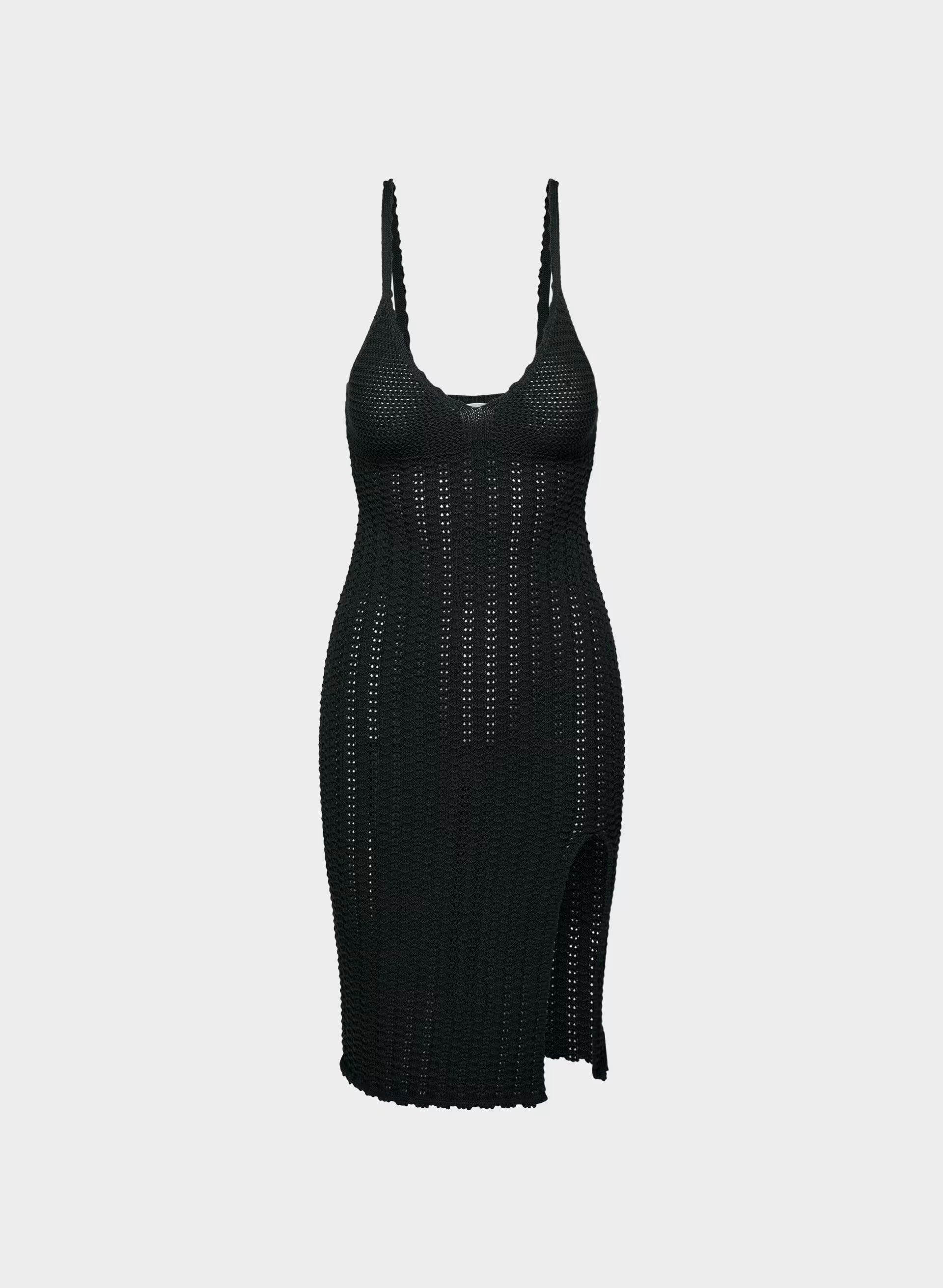 Evie Midi Dress - BLACK