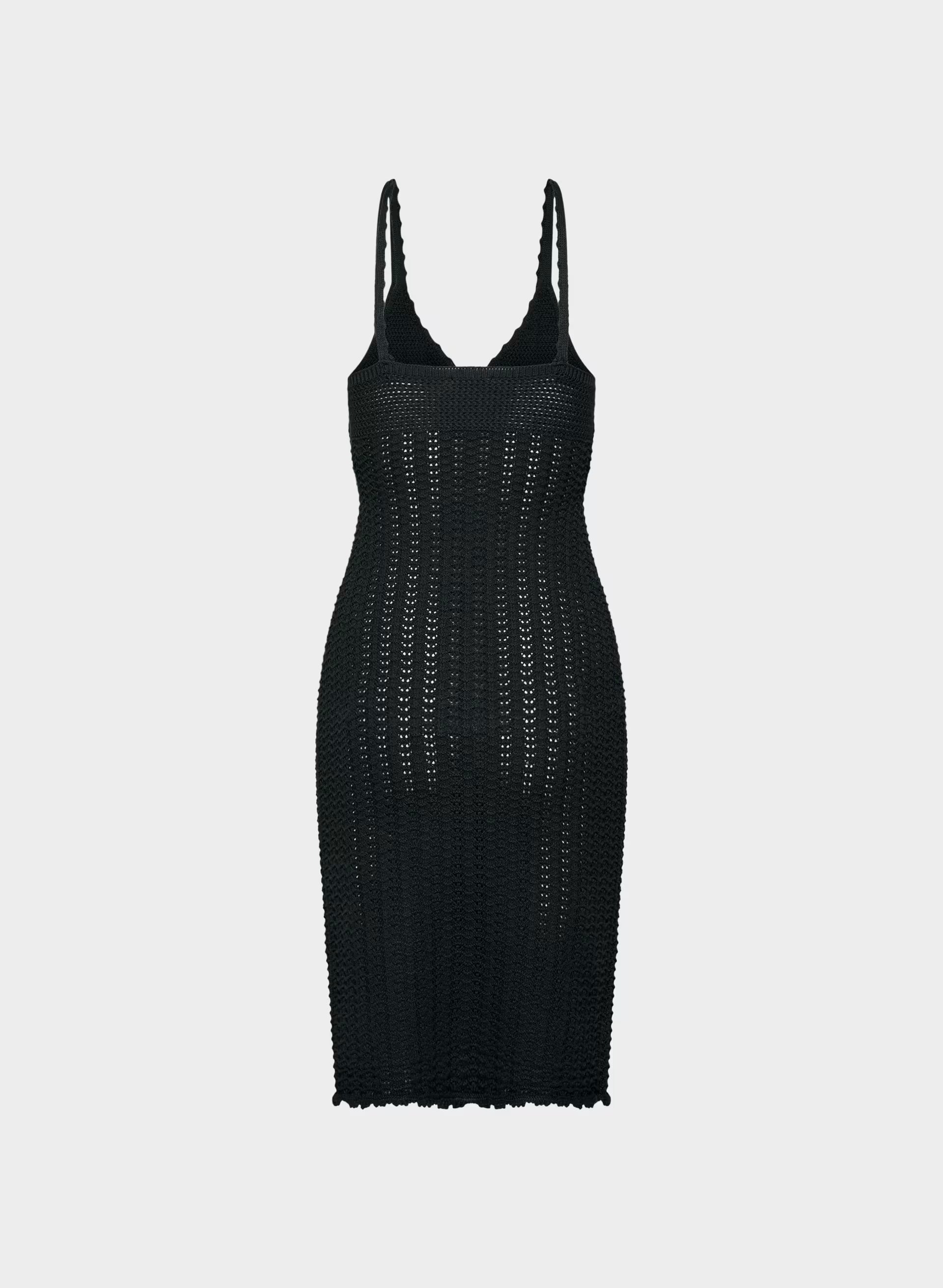 Evie Midi Dress - BLACK