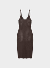 Evie Midi Dress - RICH MOCHA BROWN