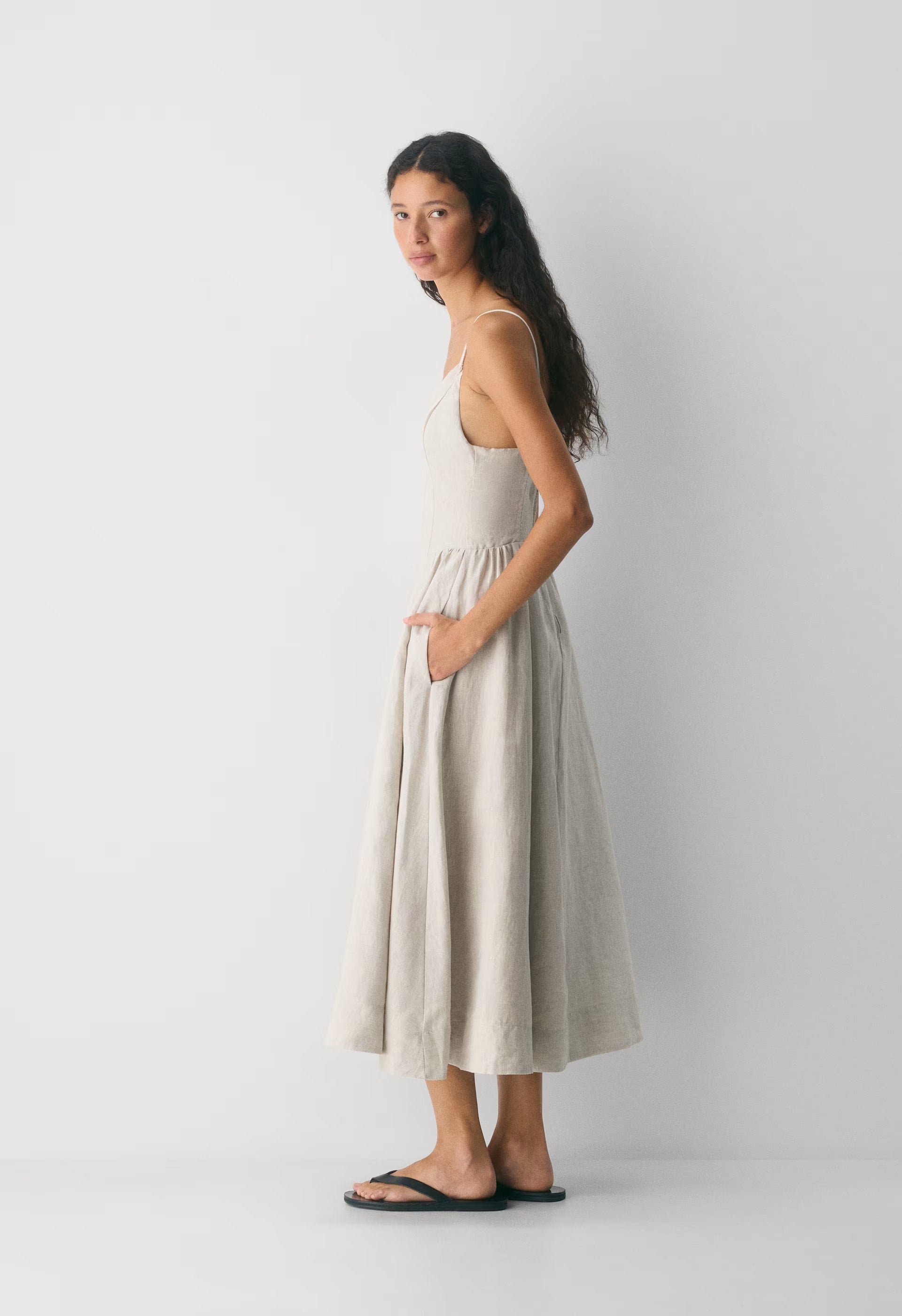 Technique Linen Dress - ADMIRAL