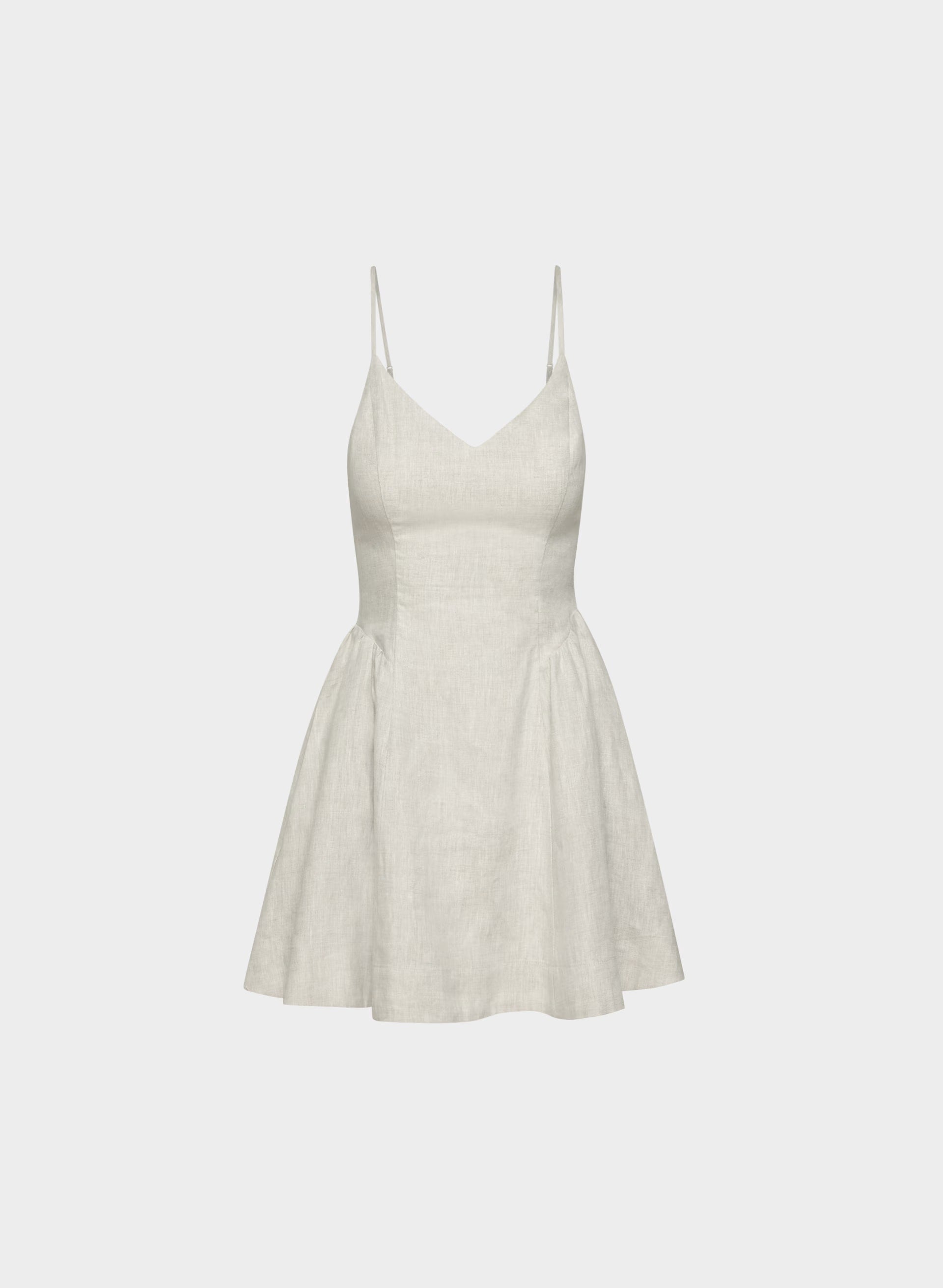 Technique Linen Mini Dress - UNDYED ECRU